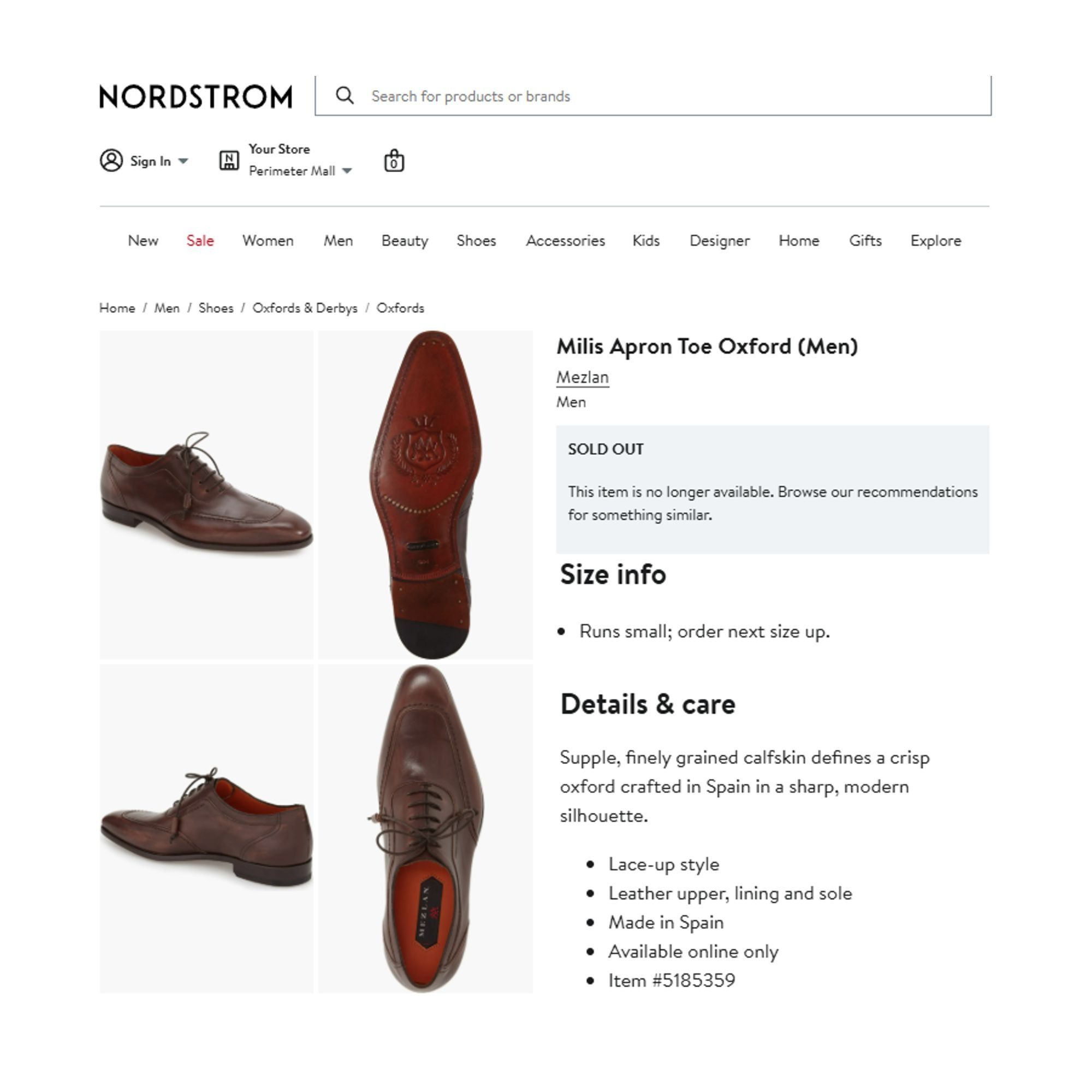 Mezlan Mezlan Burnished Brown Leather Dress Shoes Men 10.5 Oxfords Size US 10.5 / EU 43-44 - 5 Thumbnail