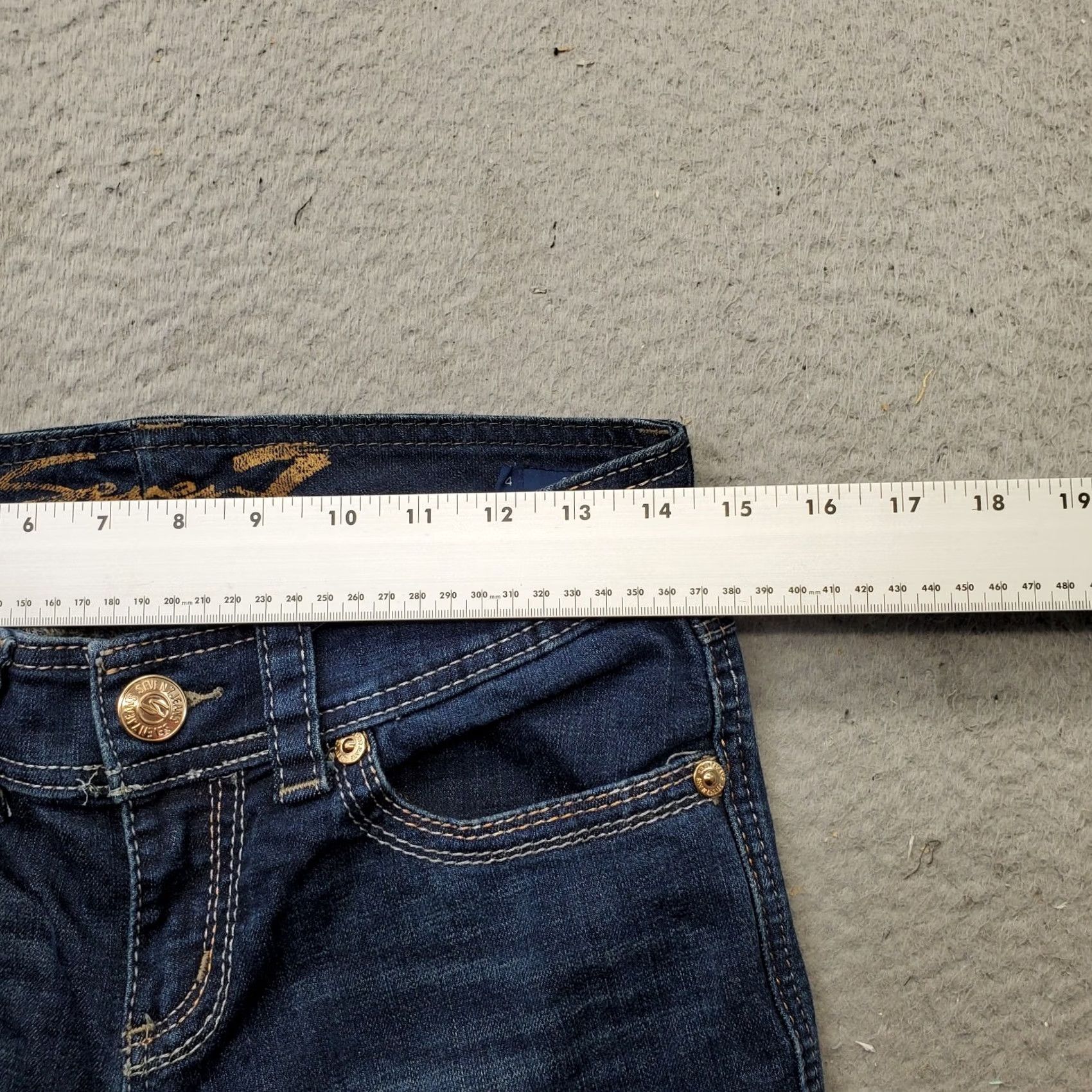 Vintage Seven7 Womens Crop Skinny Jeans Size 4 Blue Denim Mid Rise 29" Inseam 5-Pocket Denim Size 27" / US 4 / IT 40 - 6 Thumbnail