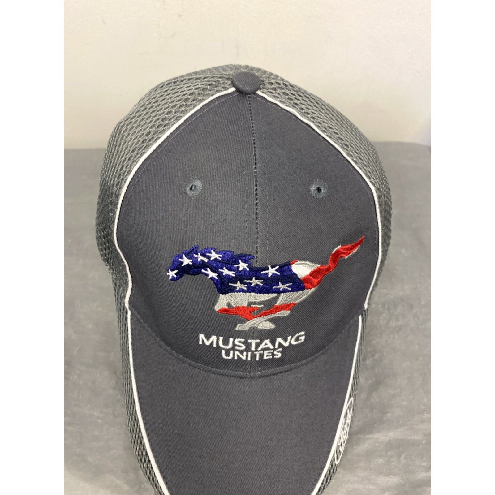 Ford Ford Mustang Baseball Cap Unisex Adults Gray Adjustable Canvas Sports Casual Men Women Size ONE SIZE - 2 Thumbnail