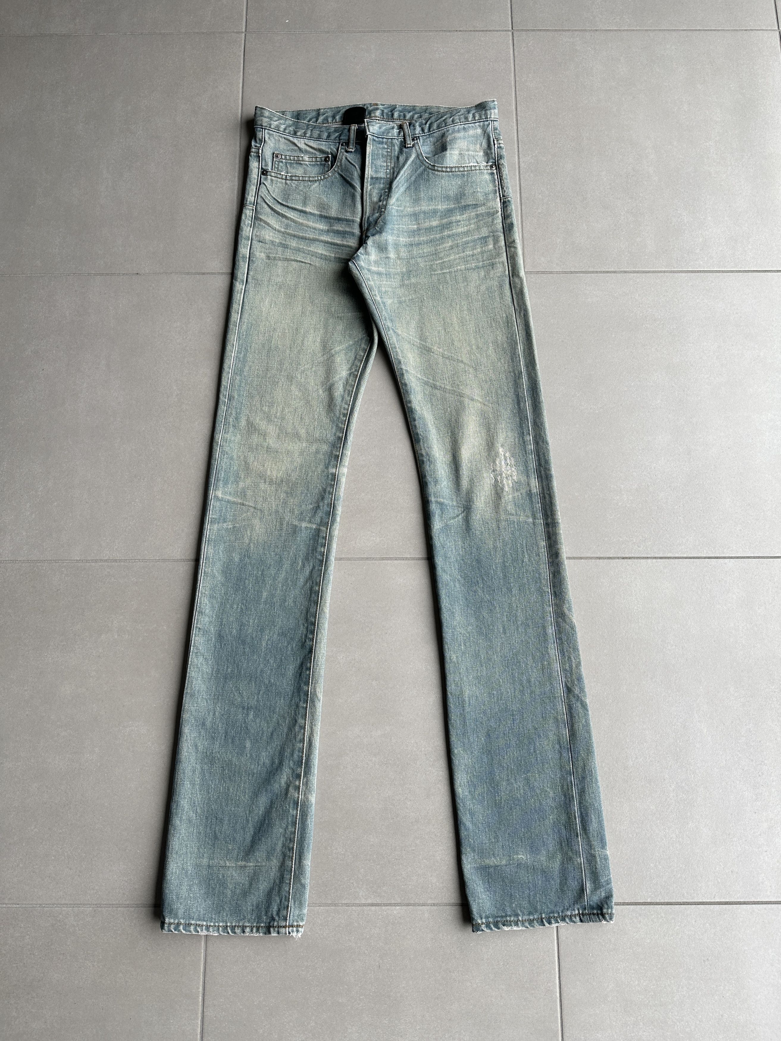 Dior × Hedi Slimane Dior Homme SS04 “Strip” washed ice bleu claire