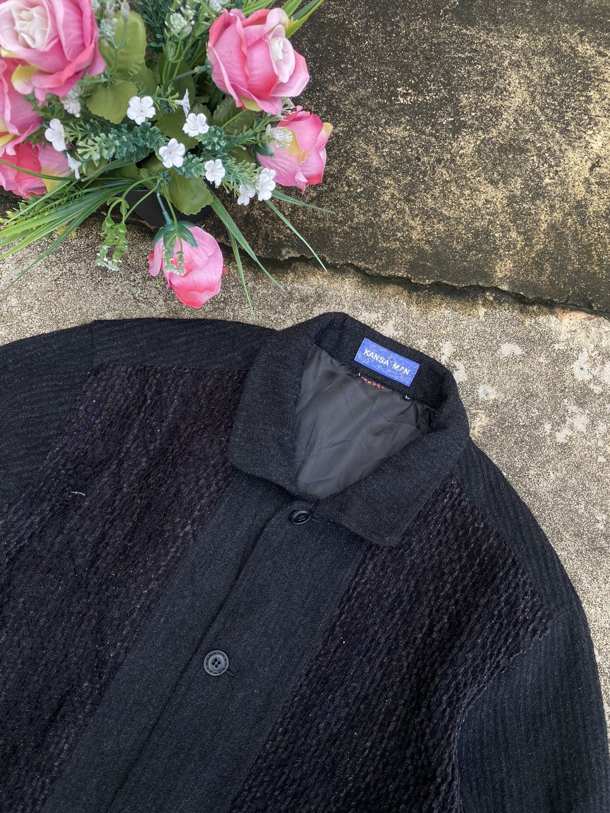 Kansai Yamamoto 🔥 Rare 🔥 Vintage Kansai Man by Kansai Yamamoto Wool Jacket Size US L / EU 52-54 / 3 - 3 Thumbnail