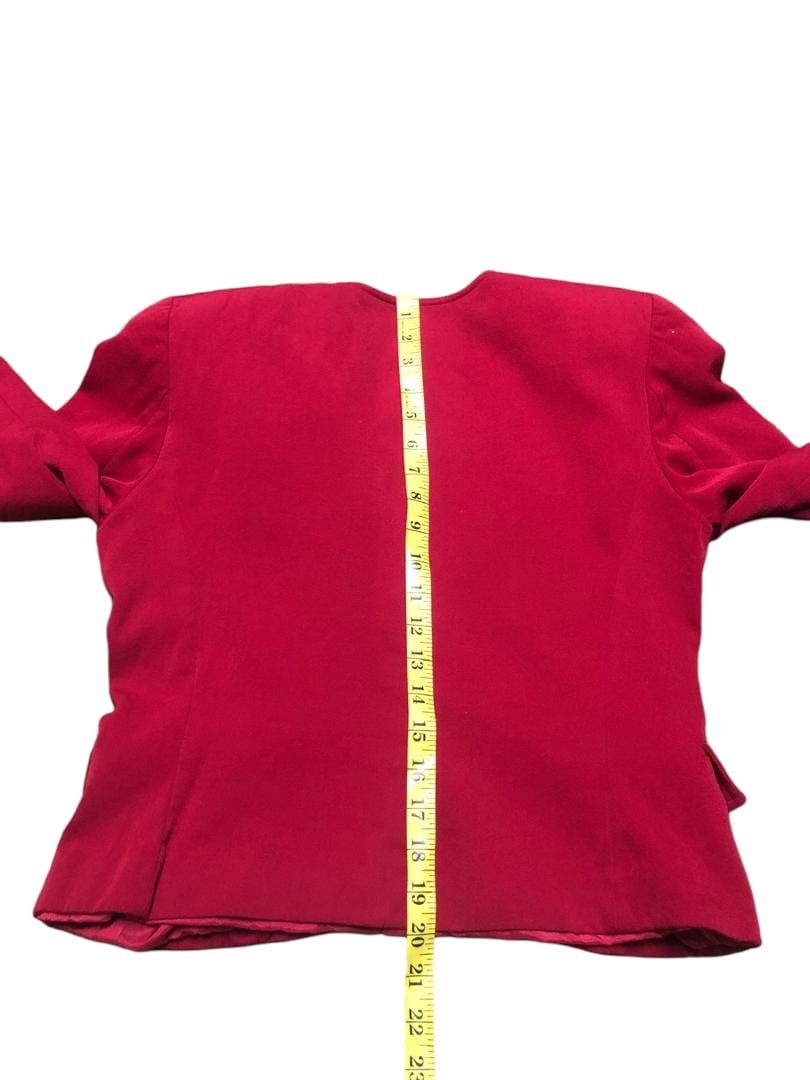 Christian Dior Monsieur Christian Dior PRET-A-PORTER Red Coat Jacket No Collar Size M / US 6-8 / IT 42-44 - 15 Thumbnail