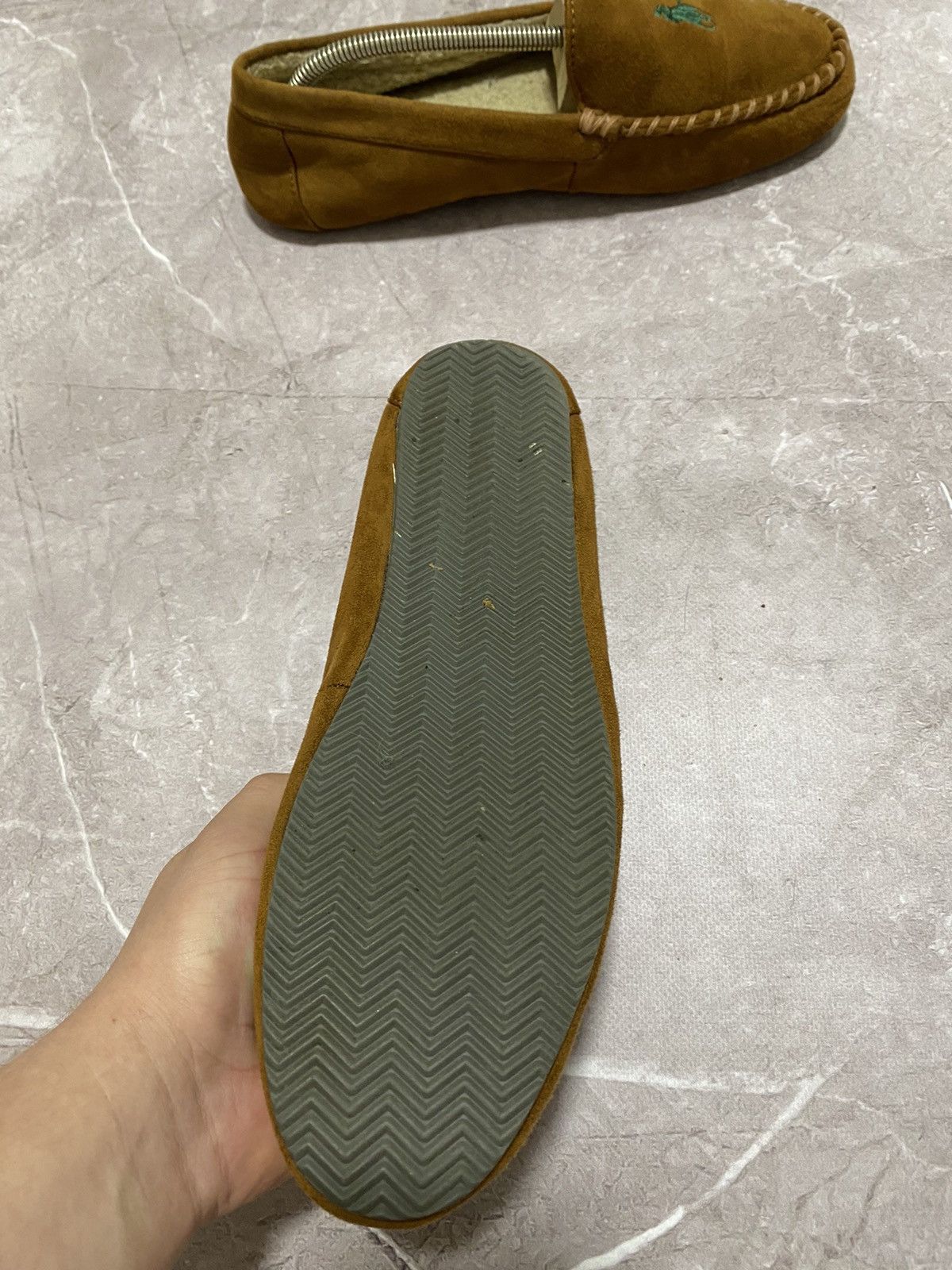 Polo Ralph Lauren × Ralph Lauren × Vintage Vintage Polo Ralph Lauren Suede Moccasin Brown Slipper Y2K Size US 9 / EU 42 - 3 Thumbnail