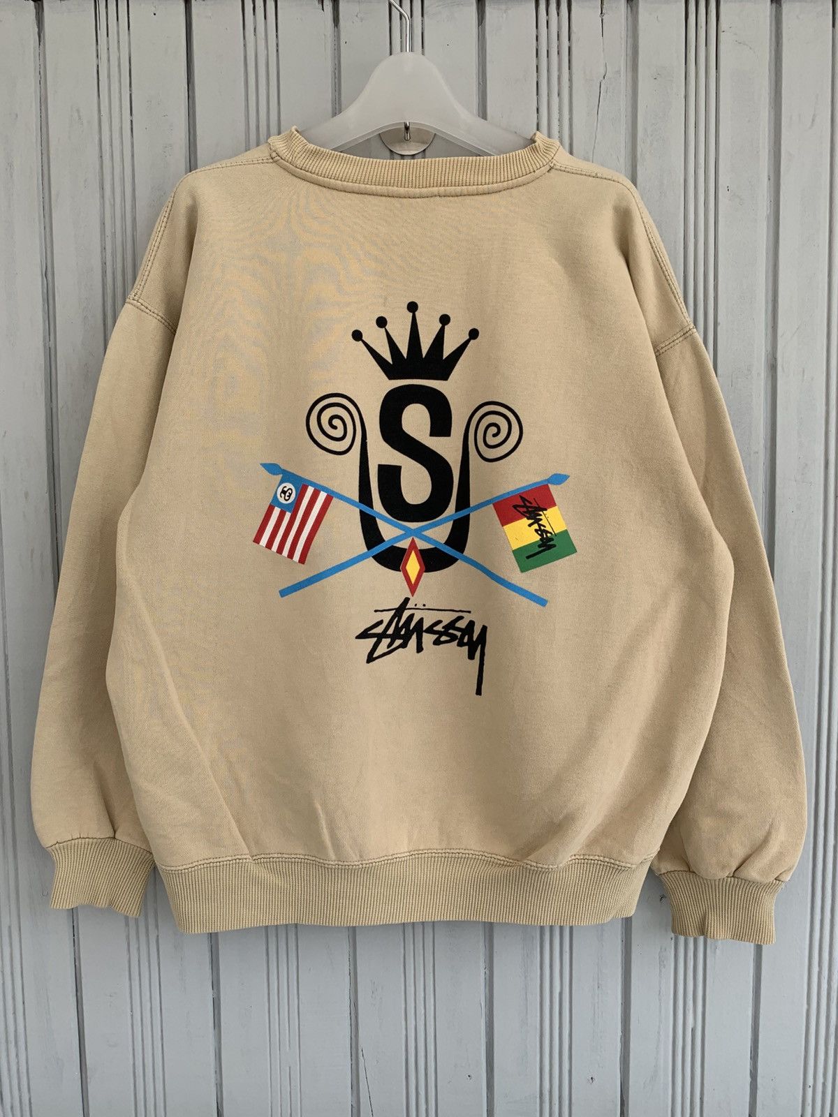 Stussy RARE Vintage Stussy Rasta Distressed Sweatshirt Size US M / EU 48-50 / 2 - 1 Thumbnail