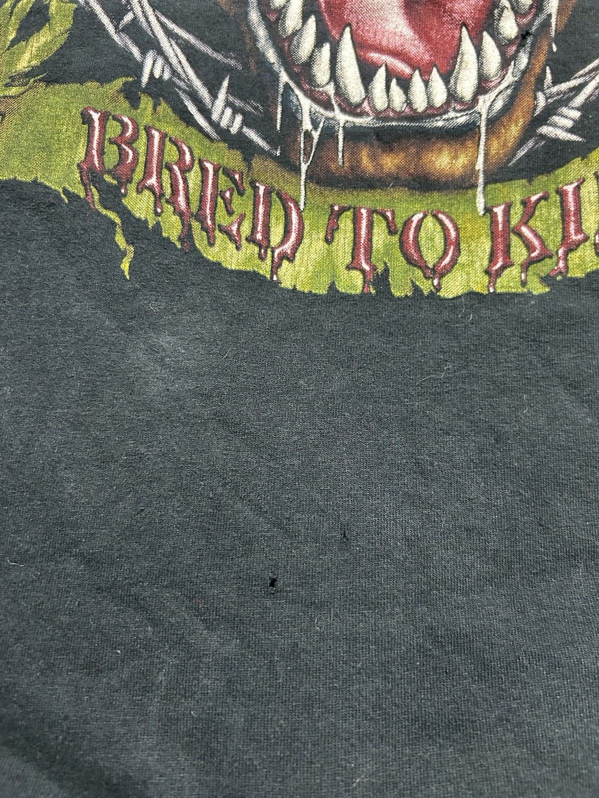 Vintage Vtg t shirt bred kill pitbull dog 3D emblem barbed wire XL Size US XL / EU 56 / 4 - 4 Thumbnail