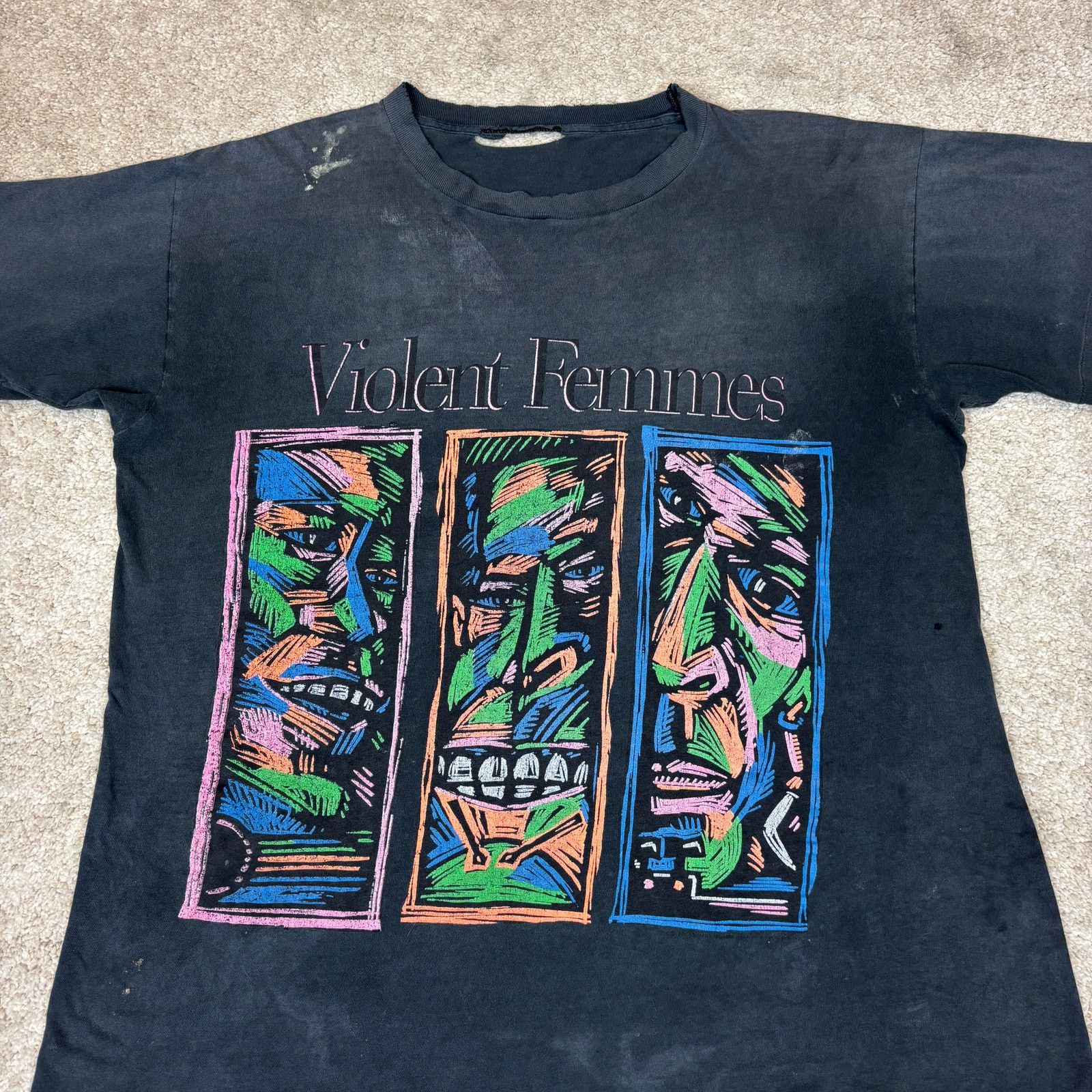 Band Tees × Vintage Vintage 90s Violent Femmes Neon Tour Single Stitch Shirt XL Size US XL / EU 56 / 4 - 2 Thumbnail