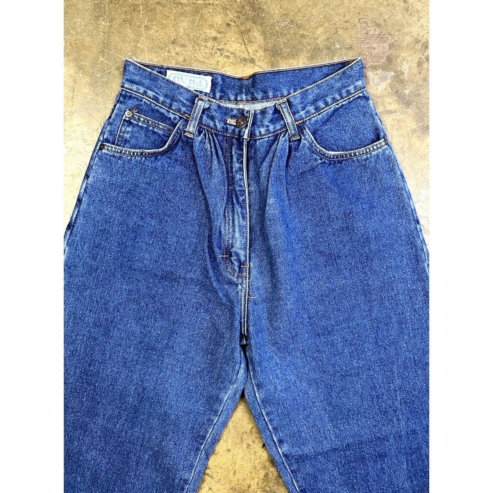Vintage VINTAGE E.V. LTD. Jeans Womens 90s Denim High Rise Mom 27x29 Tapered Leg 100% Cotton Blue Size 27" / US 4 / IT 40 - 5 Thumbnail