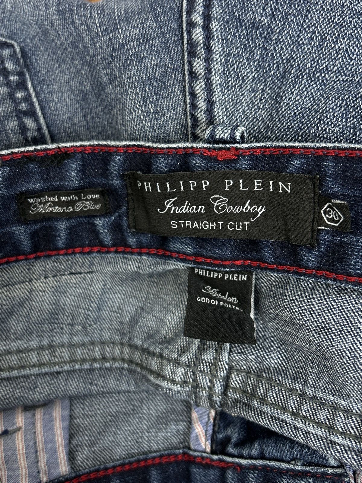 Philipp Plein Philipp Plein Straight Cut Washed Denim Jeans Size 30 Size US 30 / EU 46 - 9 Thumbnail