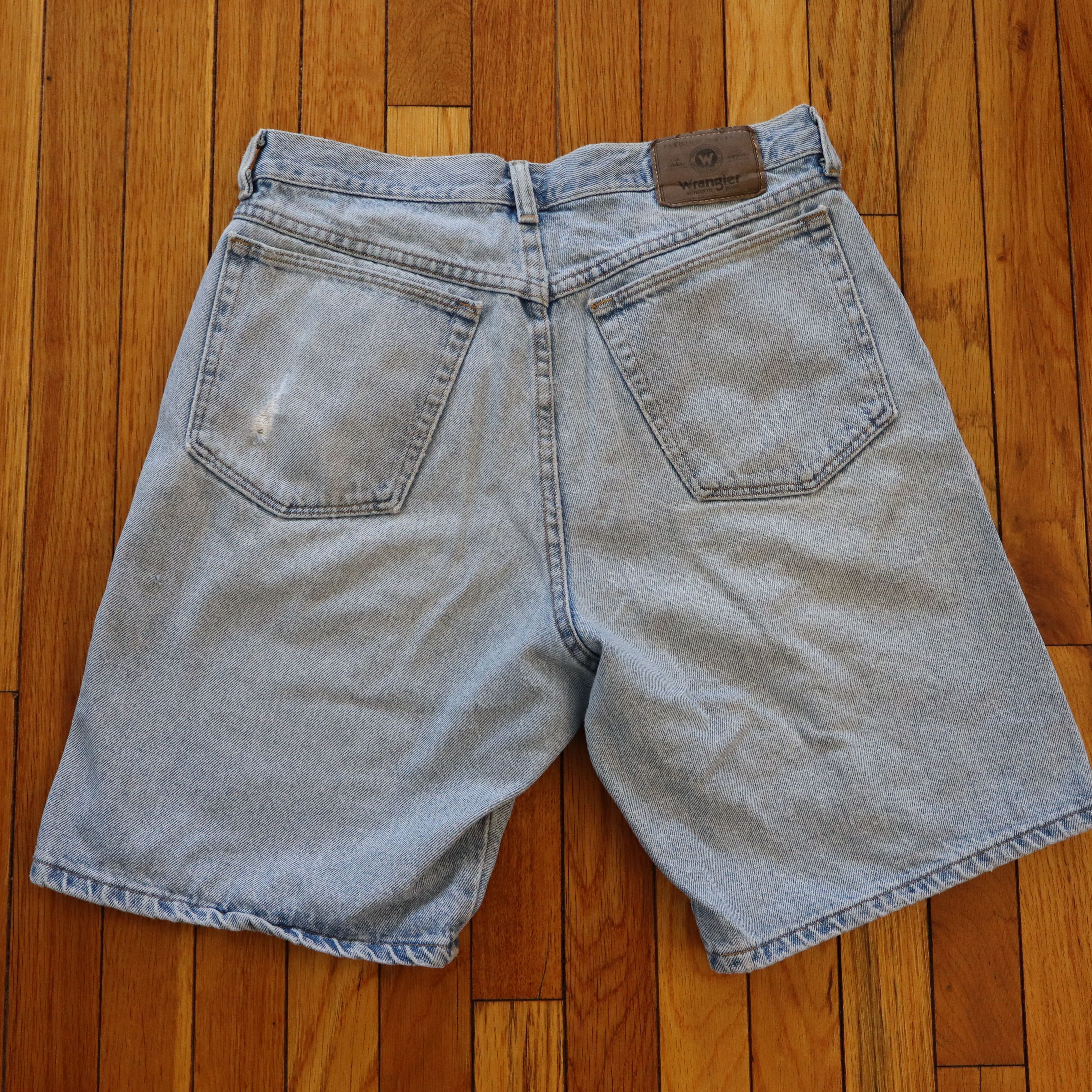 Carhartt × Dickies × Wrangler 90s Y2K Free Ballin Wide Leg Baggy Skater Denim Shorts Jorts Size US 31 - 5 Thumbnail