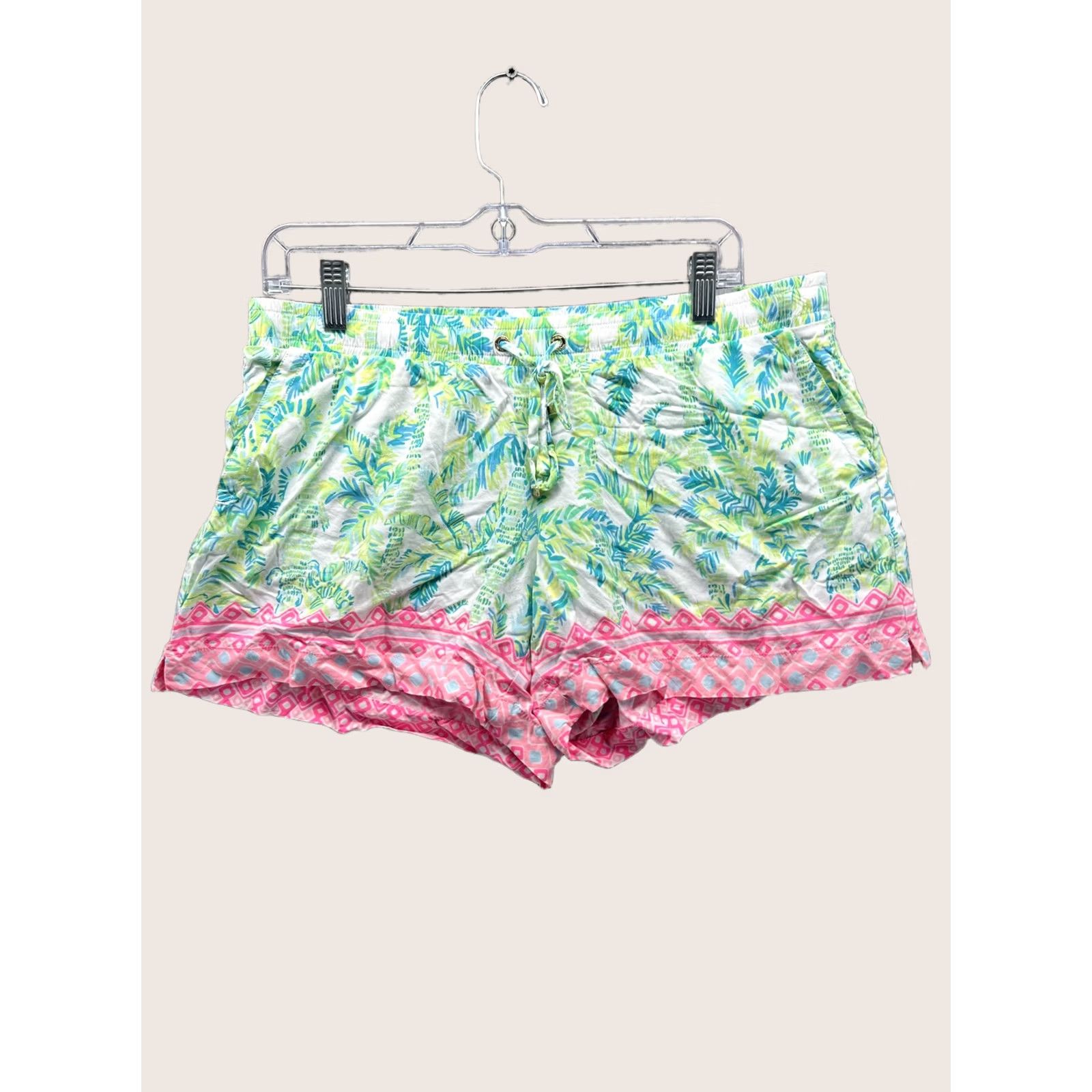 Lilly Pulitzer Lilly Pulitzer Shorts Womens Large Multicolor Tropical Floral Rayon Hot Pants Size 36" / US 14 / IT 50 - 1 Thumbnail