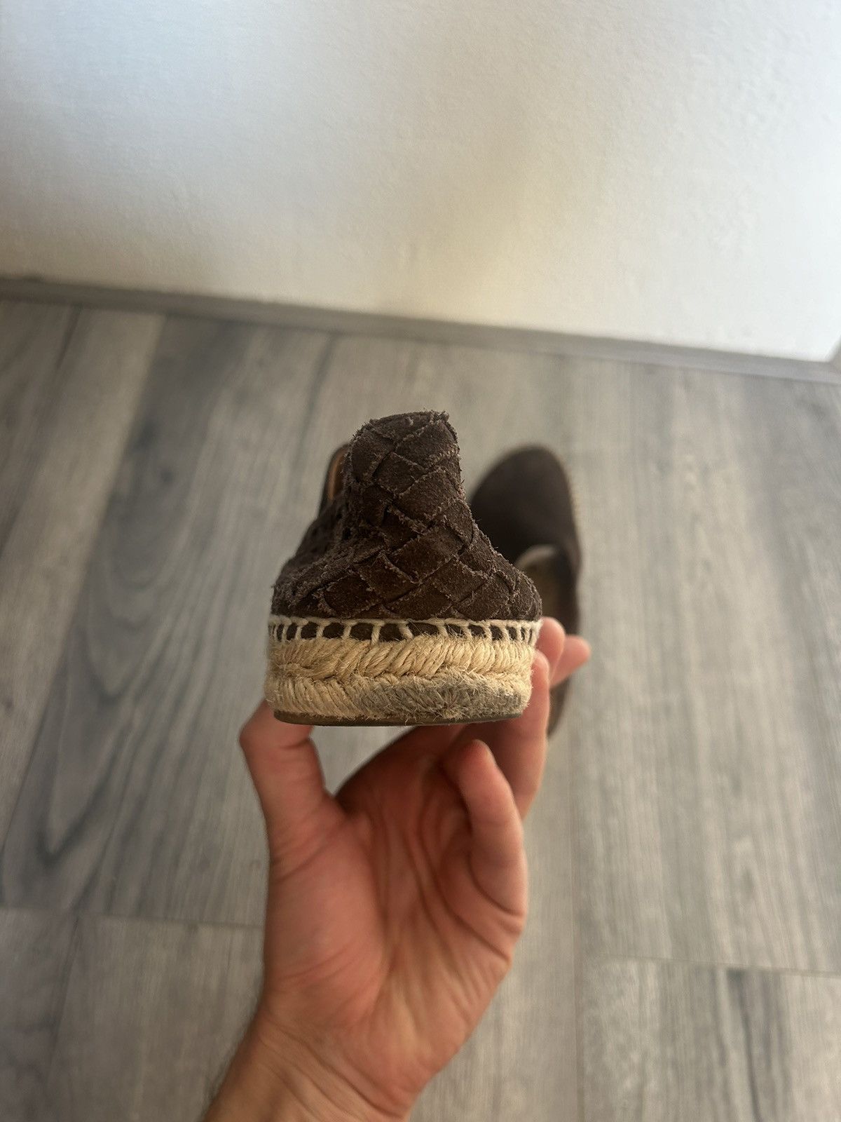 Bottega Veneta Bottega Veneta Suede Intrecciato Espadrilles - Brown Size US 7 / EU 40 - 7 Thumbnail