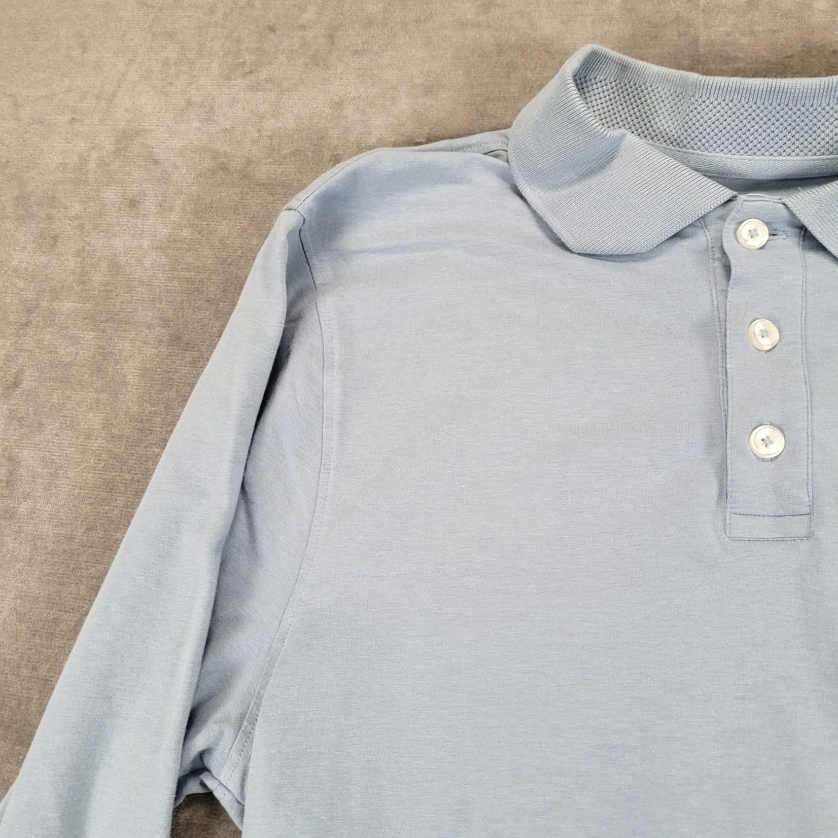 Vintage Coolibar UPF 50+ Sun Protection Long Sleeve Polo Shirt Light Blue Size M Men Size US M / EU 48-50 / 2 - 4 Thumbnail