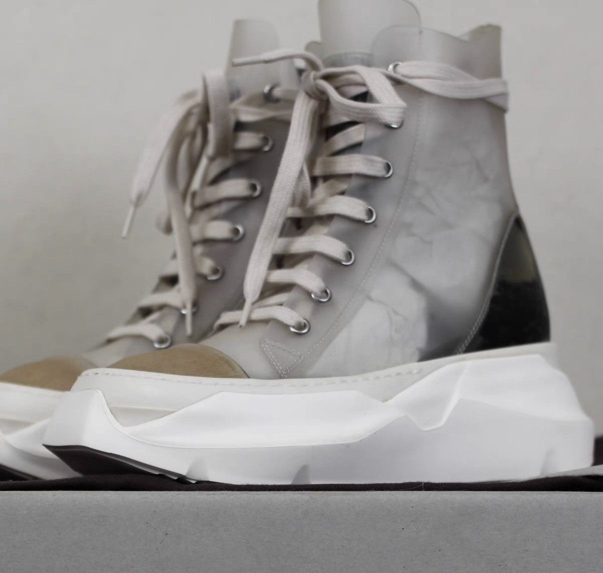 Rick Owens Rick Owens PVC Transparent High-Tank Platform Sneakers Size US 6 / IT 36 - 2 Thumbnail
