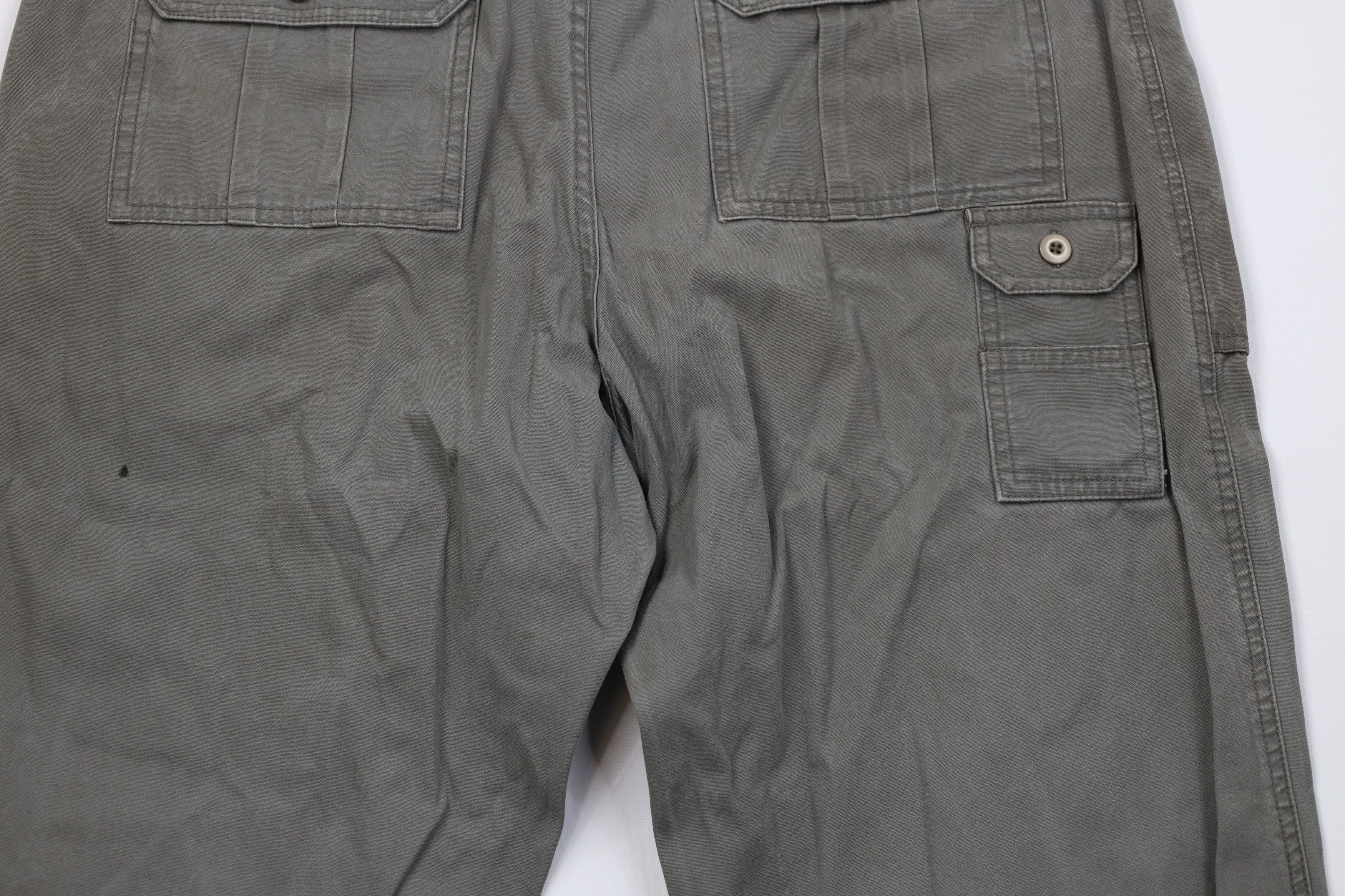 Cabelas Vintage Cabelas Baggy Wide Leg Cargo Pants Green Cotton Size US 38 / EU 54 - 13 Thumbnail