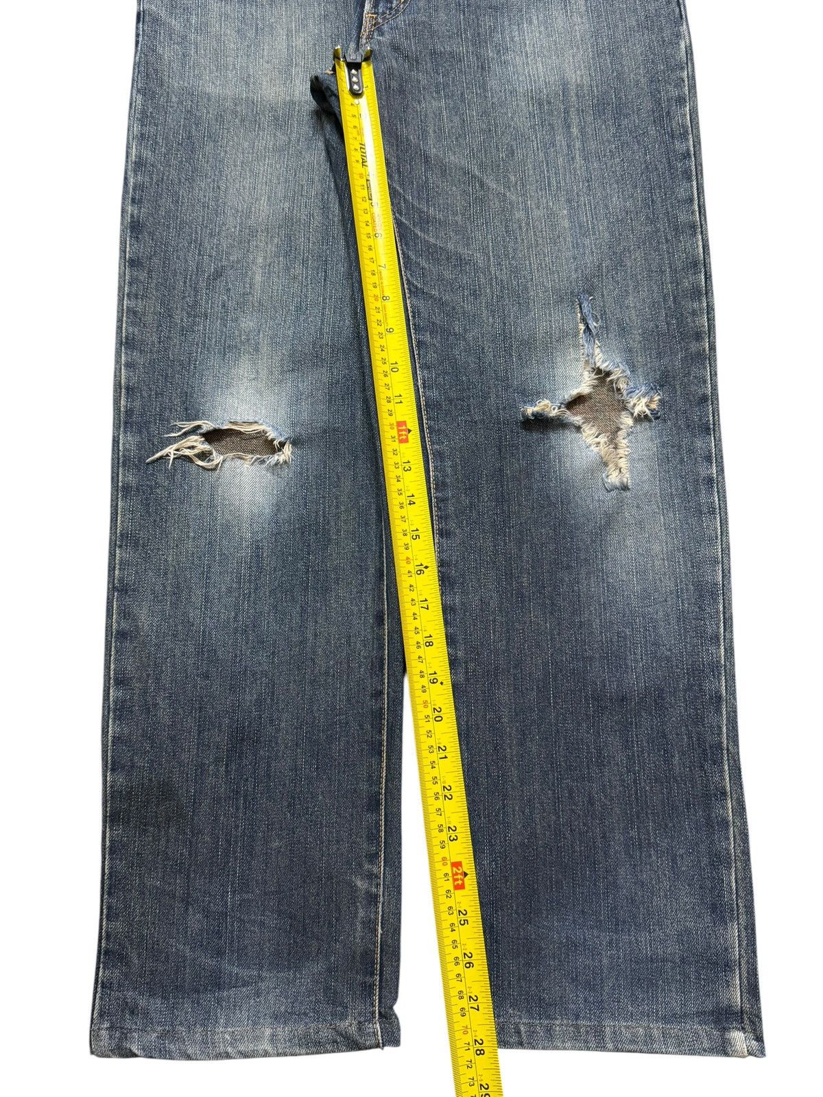 Edwin Vintage 90s Japan Edwin Blue Faded Wash Distressed Jeans Size US 32 / EU 48 - 10 Thumbnail