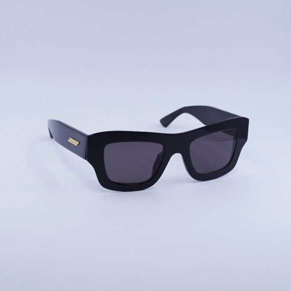 Bottega Veneta Bottega Veneta BV1357S 001 Sunglasses Black Square Frame Size ONE SIZE - 4 Thumbnail