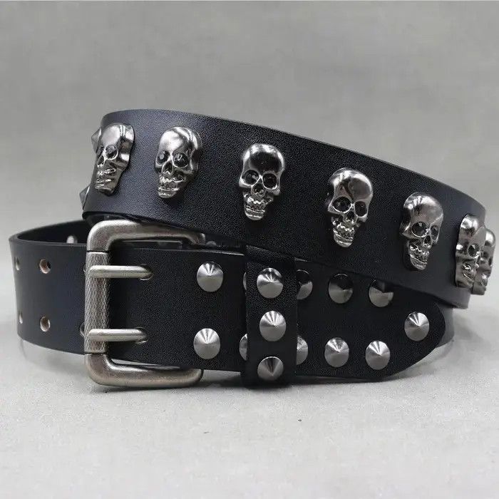 Japanese Brand Skull Studded Punk VS Cowboy Belts Size 40 - 5 Thumbnail