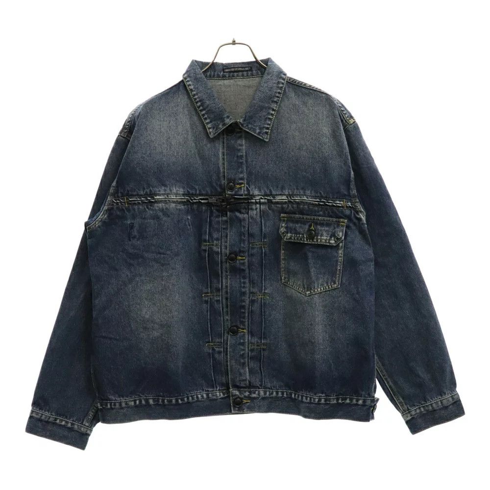 Yohji Yamamoto Yohji Yamamoto POUR HOMME 21SS Denim Trucker Jacket Size US XL / EU 56 / 4 - 1 Thumbnail