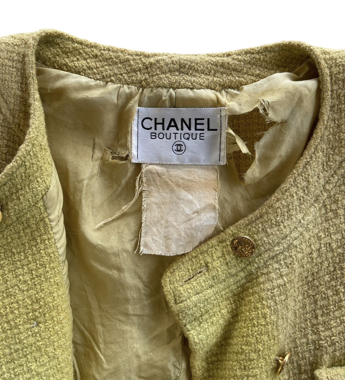 Chanel Vintage Chanel Tweed Cropped Jacket Size XS / US 0-2 / IT 36-38 - 4 Thumbnail