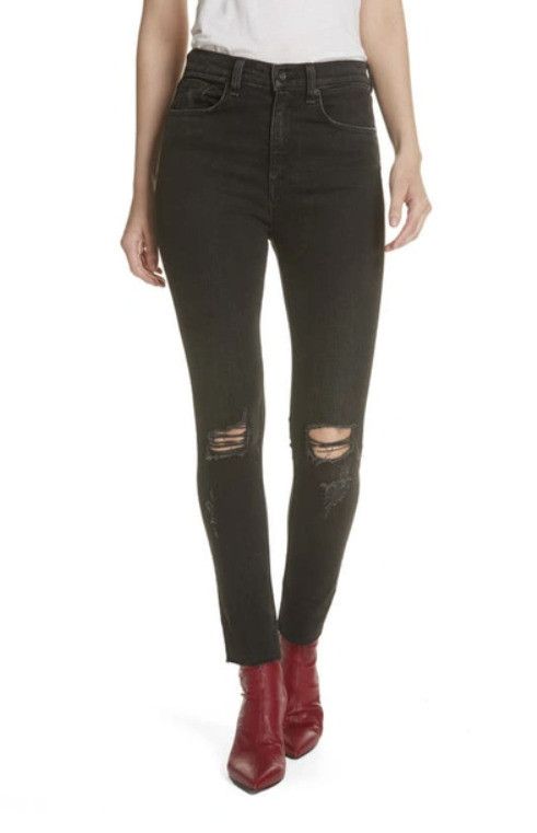 Rag & Bone Rag & Bone Distressed Ankle Skinny Jeans Rock With Holes 24 Size 24" / US 00 / IT 34 - 2 Thumbnail
