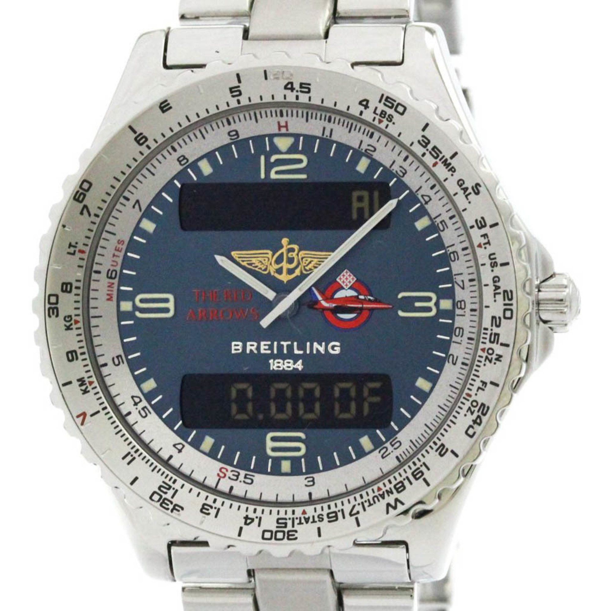 Breitling Polished BREITLING Chronospace Red Arrows Steel Mens Watch A56012 BF579234 Size ONE SIZE - 1 Thumbnail