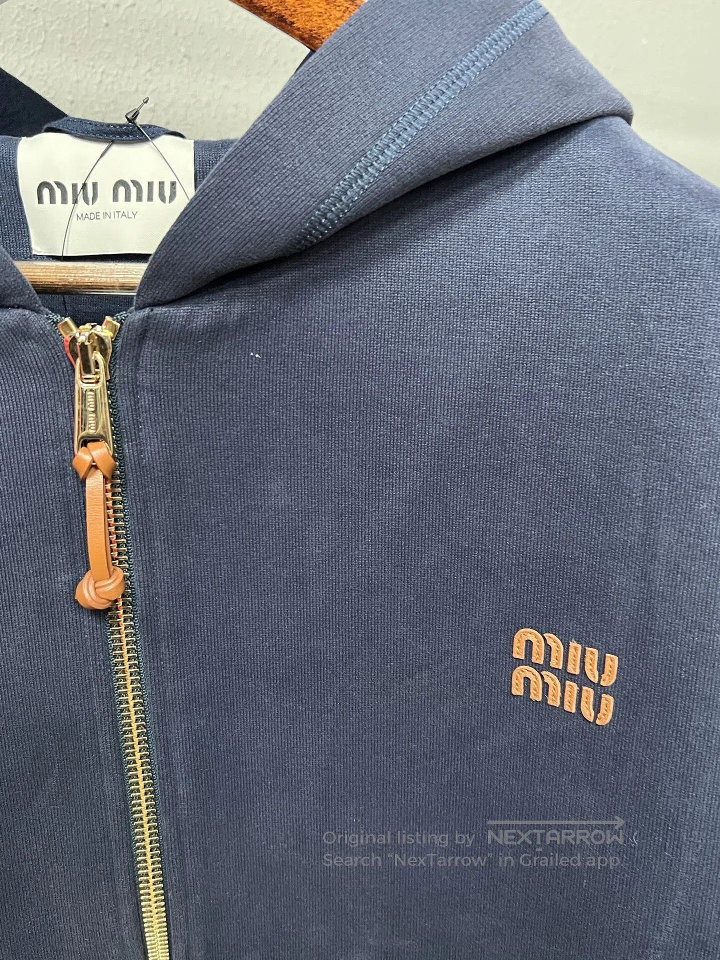 Miu Miu miumiu navy suede zip-up jacket. Size M / US 6-8 / IT 42-44 - 3 Thumbnail