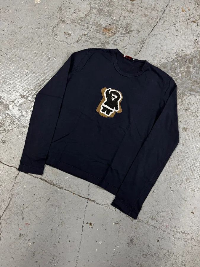 Prada AW2004 Prada Linea Rossa Navy Human Longsleeves Size S / US 4 / IT 40 - 3 Thumbnail