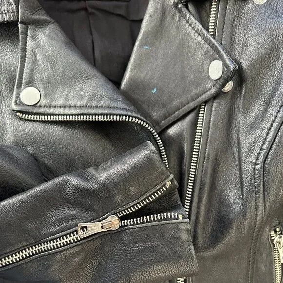 Zara Zara Trafaluc Leather Moto Biker Jacket Size M / US 6-8 / IT 42-44 - 3 Thumbnail