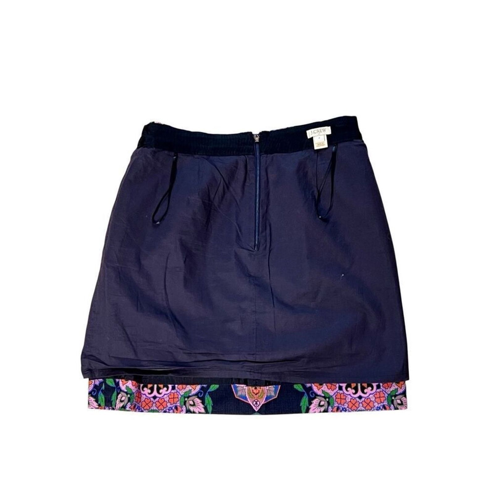 J.Crew J. Crew Straight Pencil Pockets Medallions Navy Skirt 0 Size 25" / US 0 / IT 36 - 3 Thumbnail
