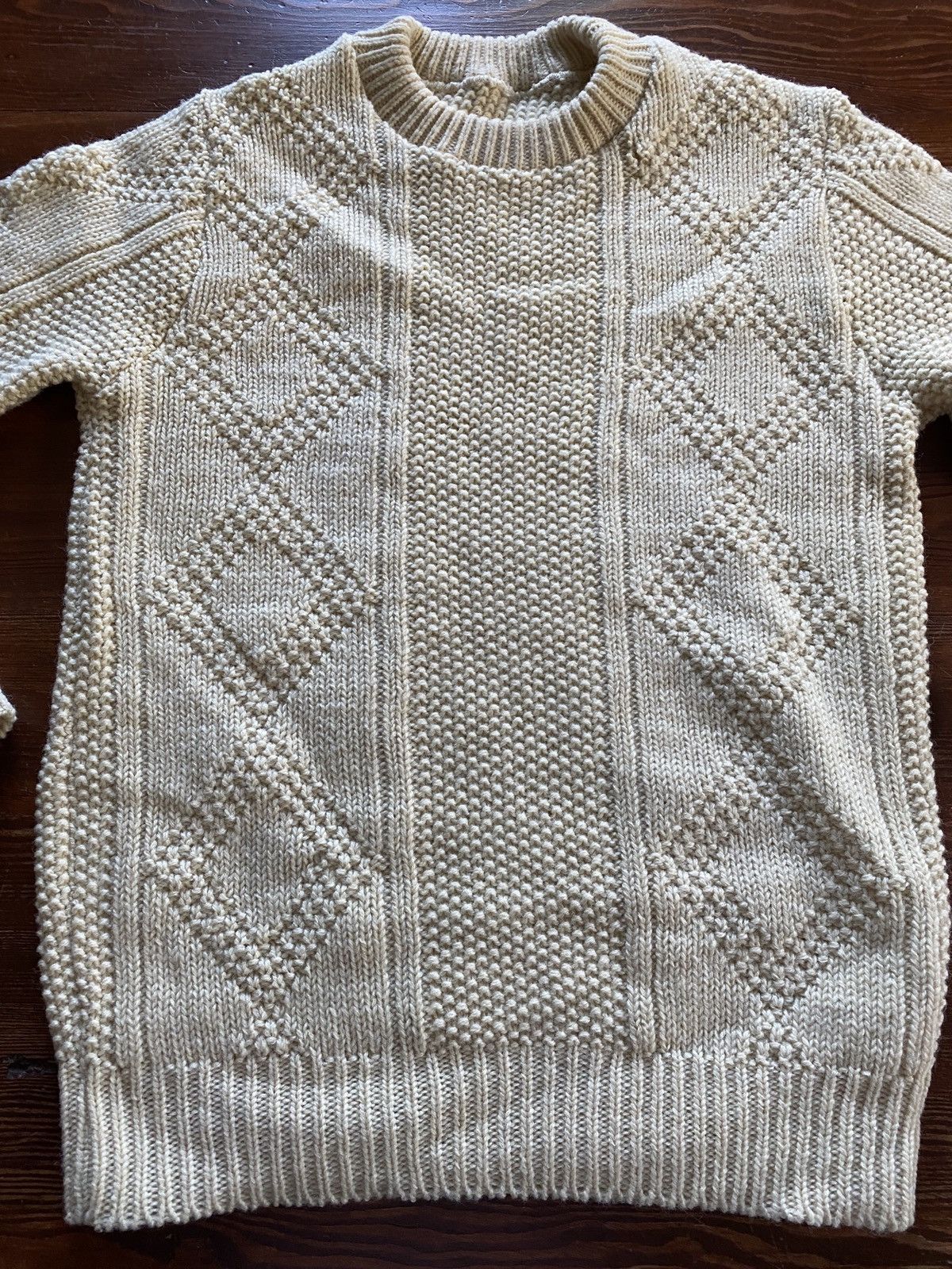 Vintage Vintage 60’s/70’s Cream Fisherman Knit Sweater Size US M / EU 48-50 / 2 - 3 Thumbnail