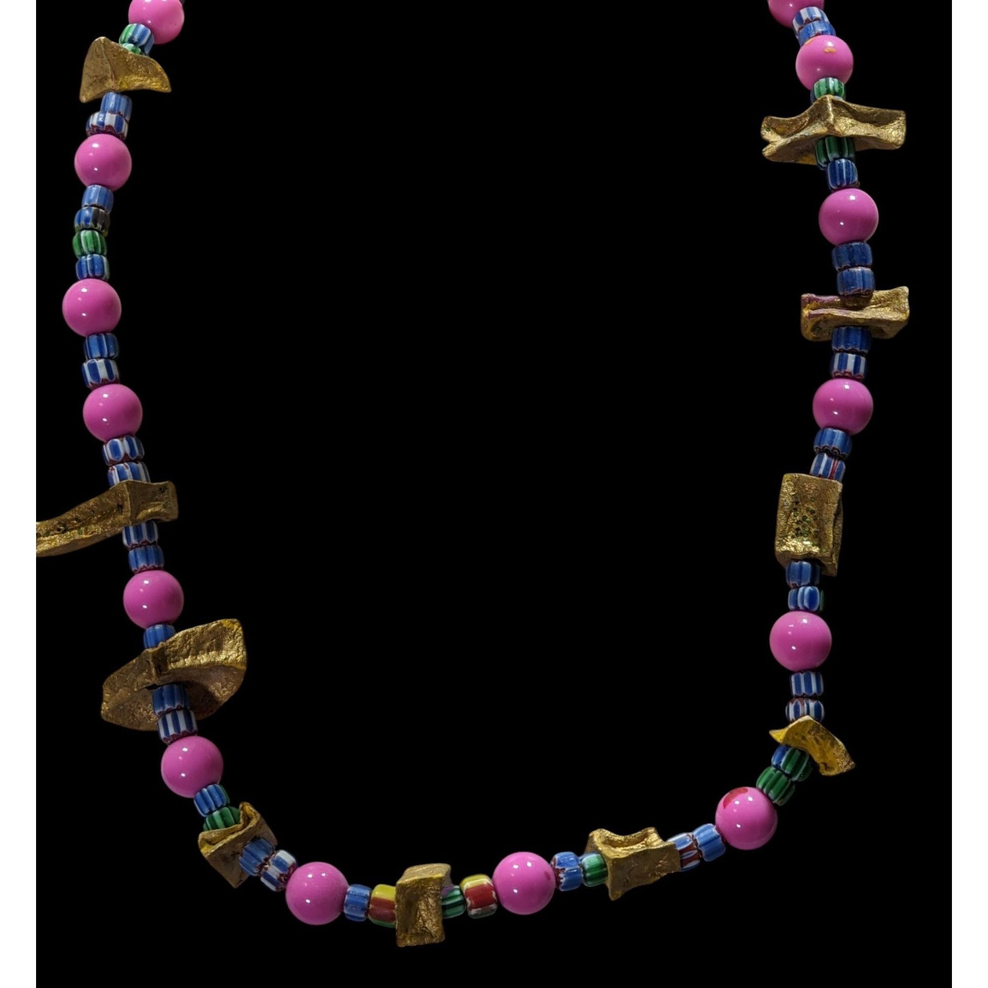 Other Handmade Abstract Unique Mixed Media Beaded Necklace Size ONE SIZE - 2 Thumbnail