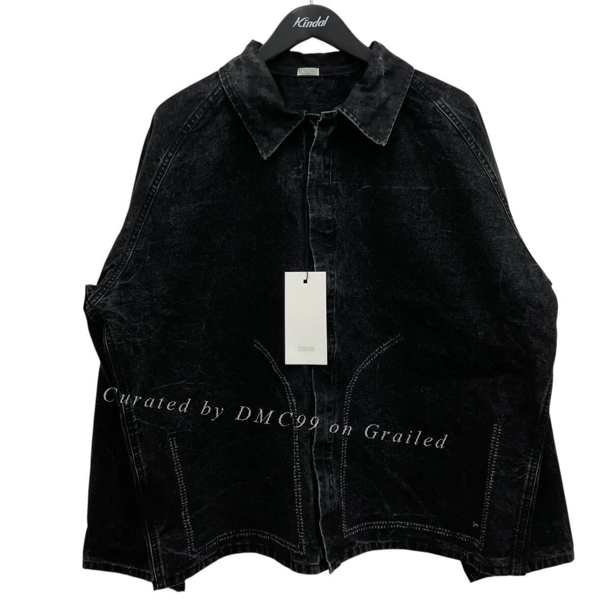 A.PRESSE A.Presse Vintage Sweat Cardigan - Black - 4 (XL) | Grailed