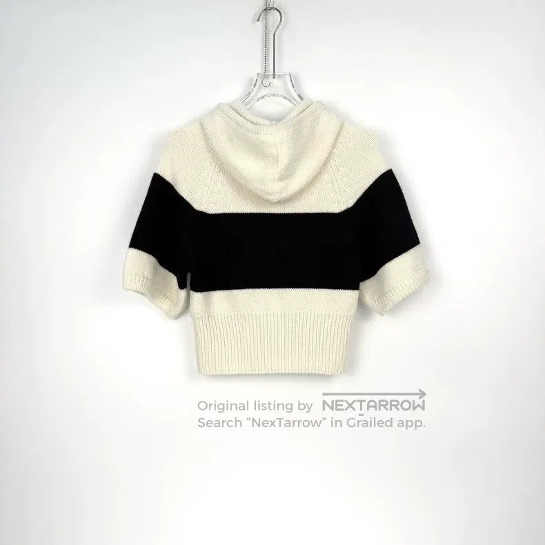 Dior Dior Black and white number 8 wool cashmere hooded sweater Size XXS / US 00 / IT 34 - 4 Thumbnail