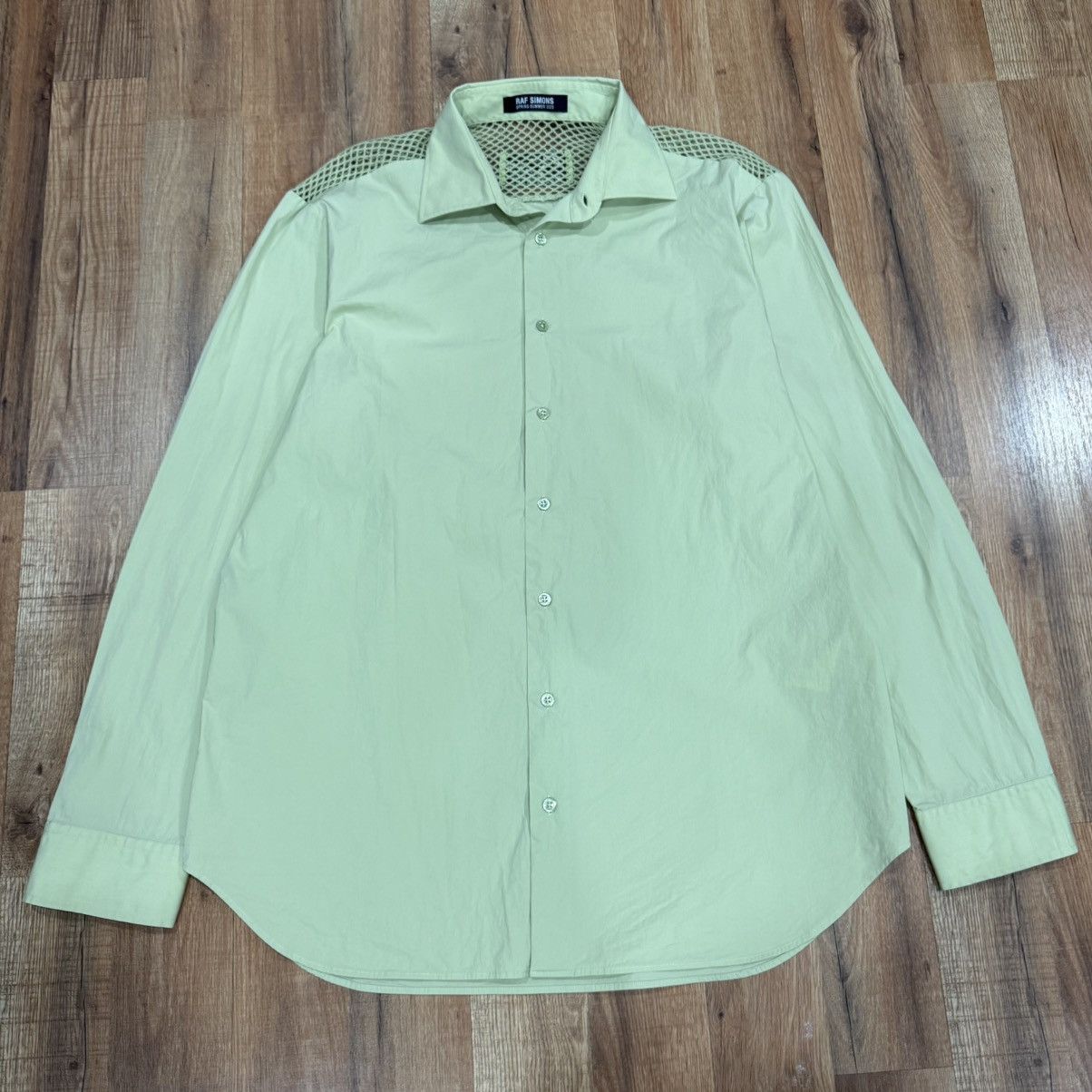 Raf Simons VINTAGE RAF SIMONS OLIVE GREEN BUTTON UP Size 48L - 1 Thumbnail