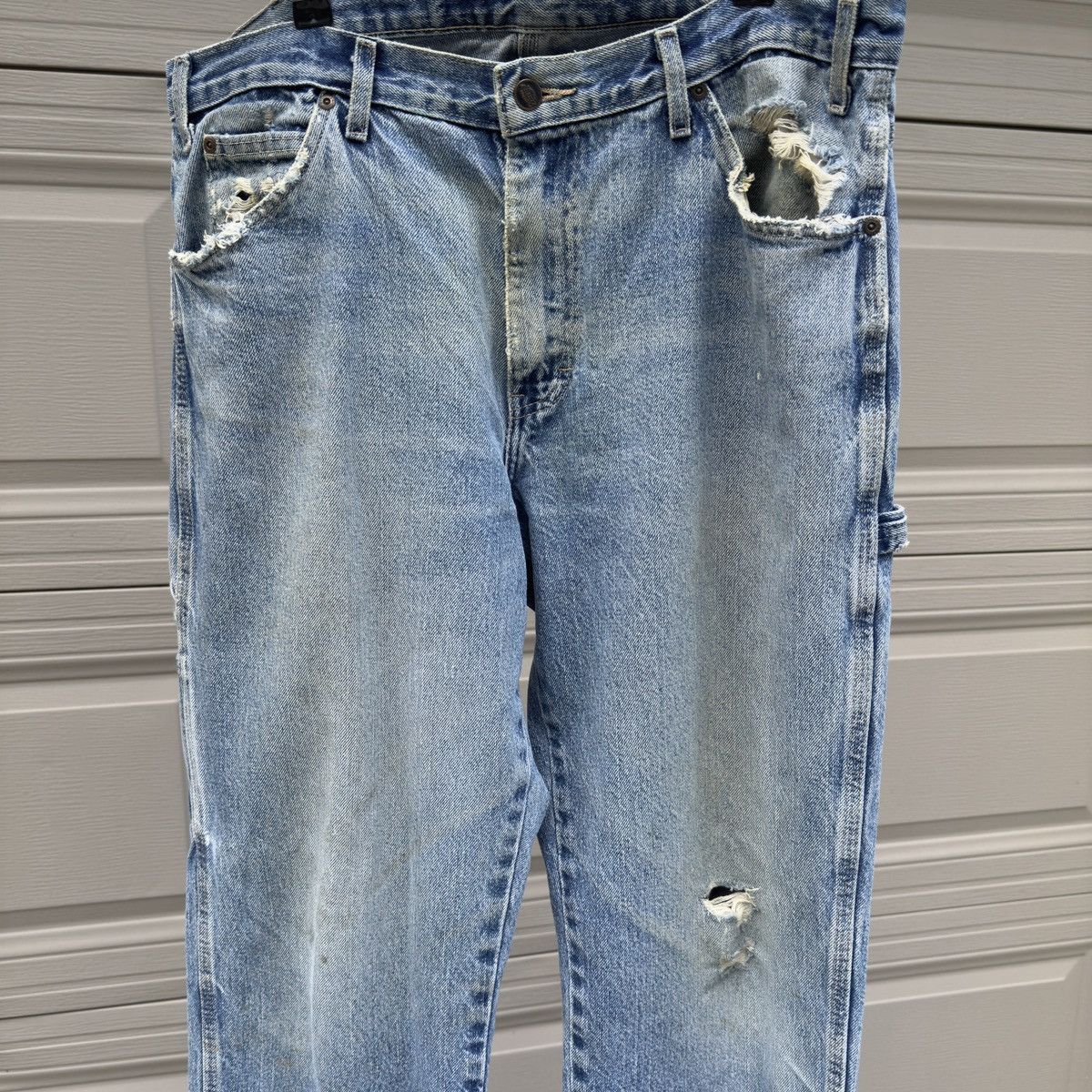 Vintage Dickies Thrashed Faded Distressed Work Jeans ERD Grunge Size US 34 / EU 50 - 7 Thumbnail