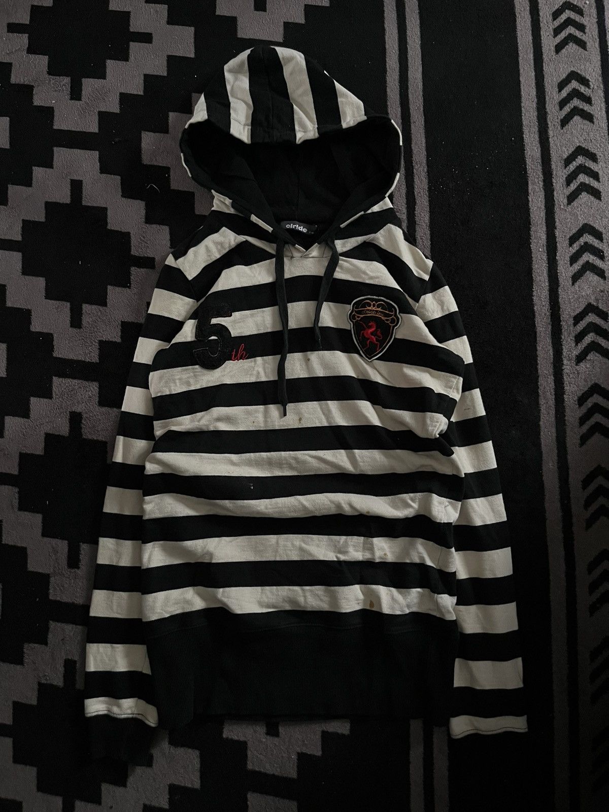 Hysteric Glamour 2000s Clr!de poem style striped hoodie Size US M / EU 48-50 / 2 - 1 Thumbnail