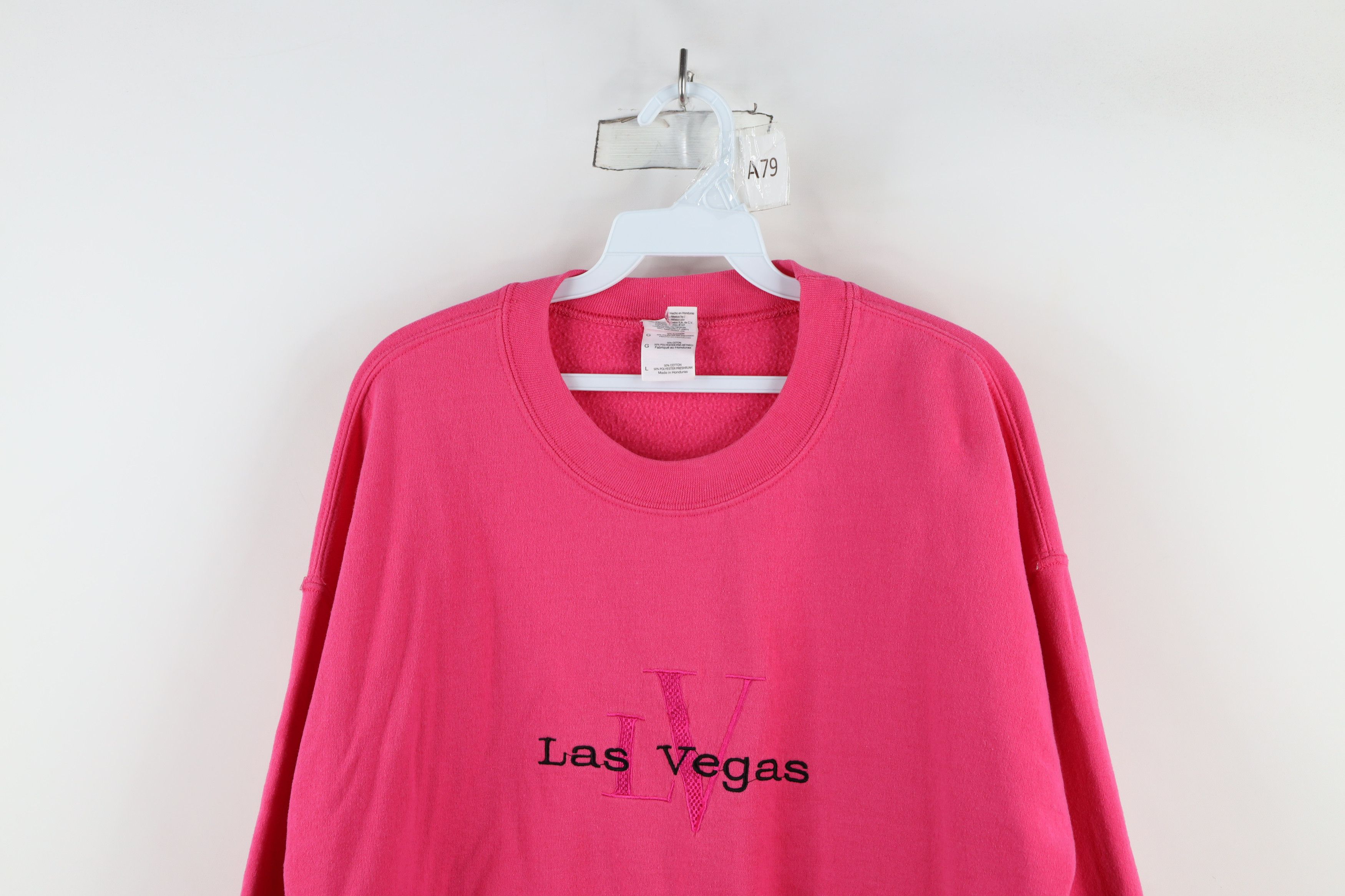 Vintage Vintage 90s Streetwear Spell Out Las Vegas Sweatshirt Size L / US 10 / IT 46 - 2 Thumbnail