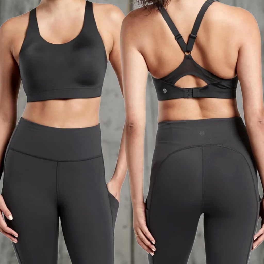 Athleta Athleta Sports Bra Main Black High Impact Wireless Adjustable Straps 34D Bra Women"> Size ONE SIZE - 1 Thumbnail