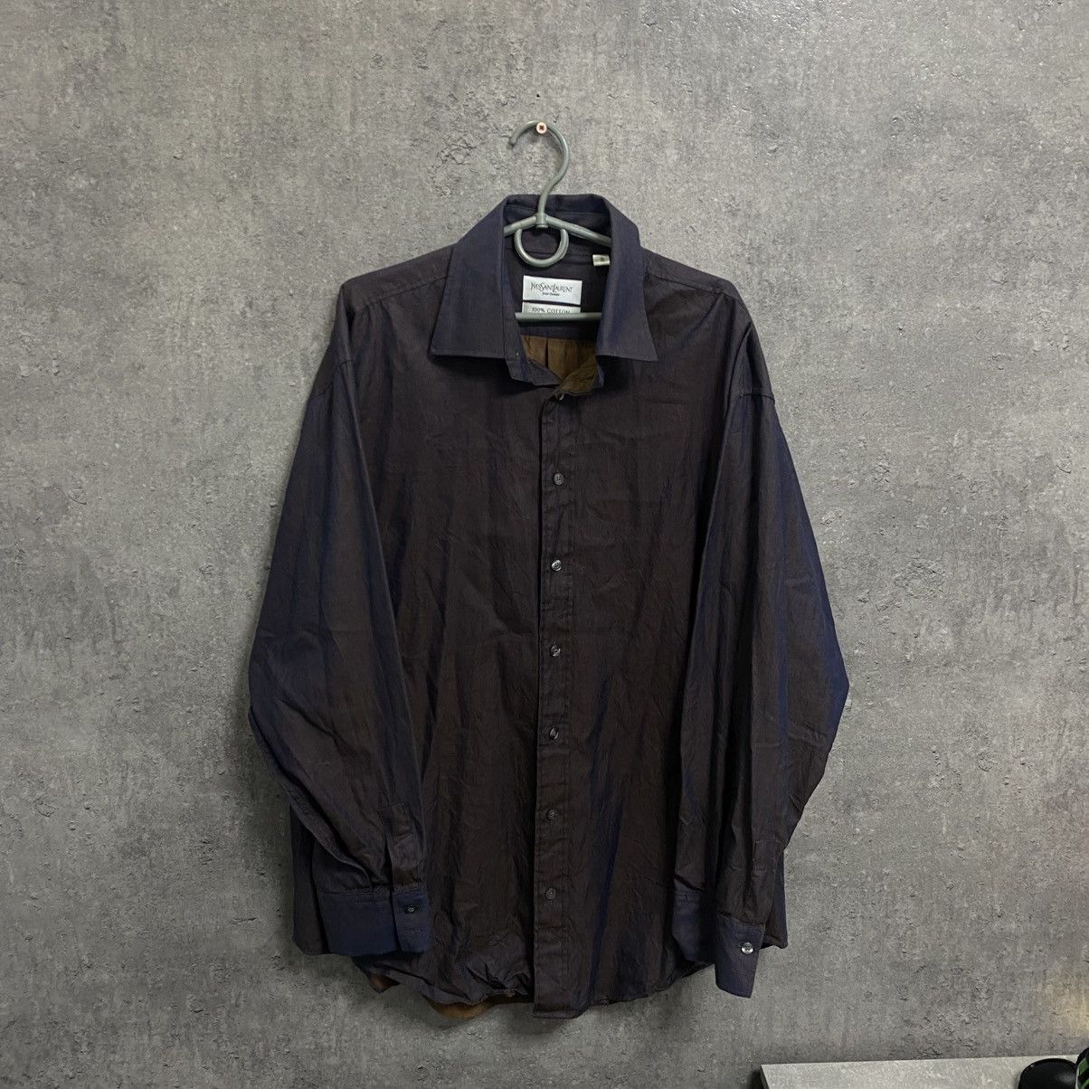 Yves Saint Laurent Vintage Yves Saint Laurent YSL Shirt Button Up Size US L / EU 52-54 / 3 - 1 Thumbnail