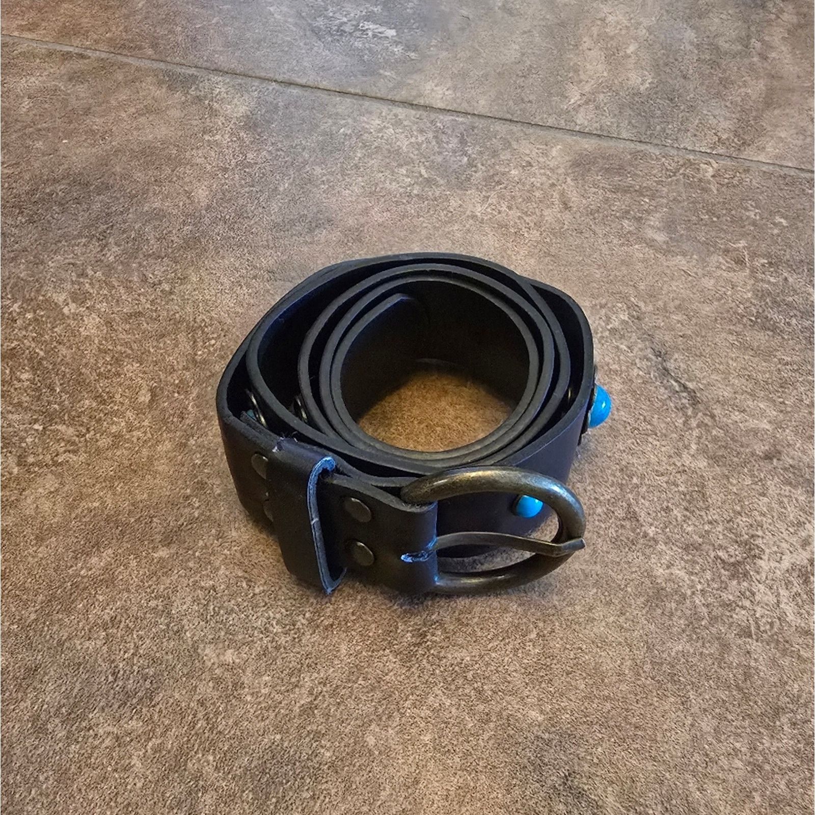 Other Dark Brown Turquoise Detailed 36 Belt Size ONE SIZE - 2 Thumbnail