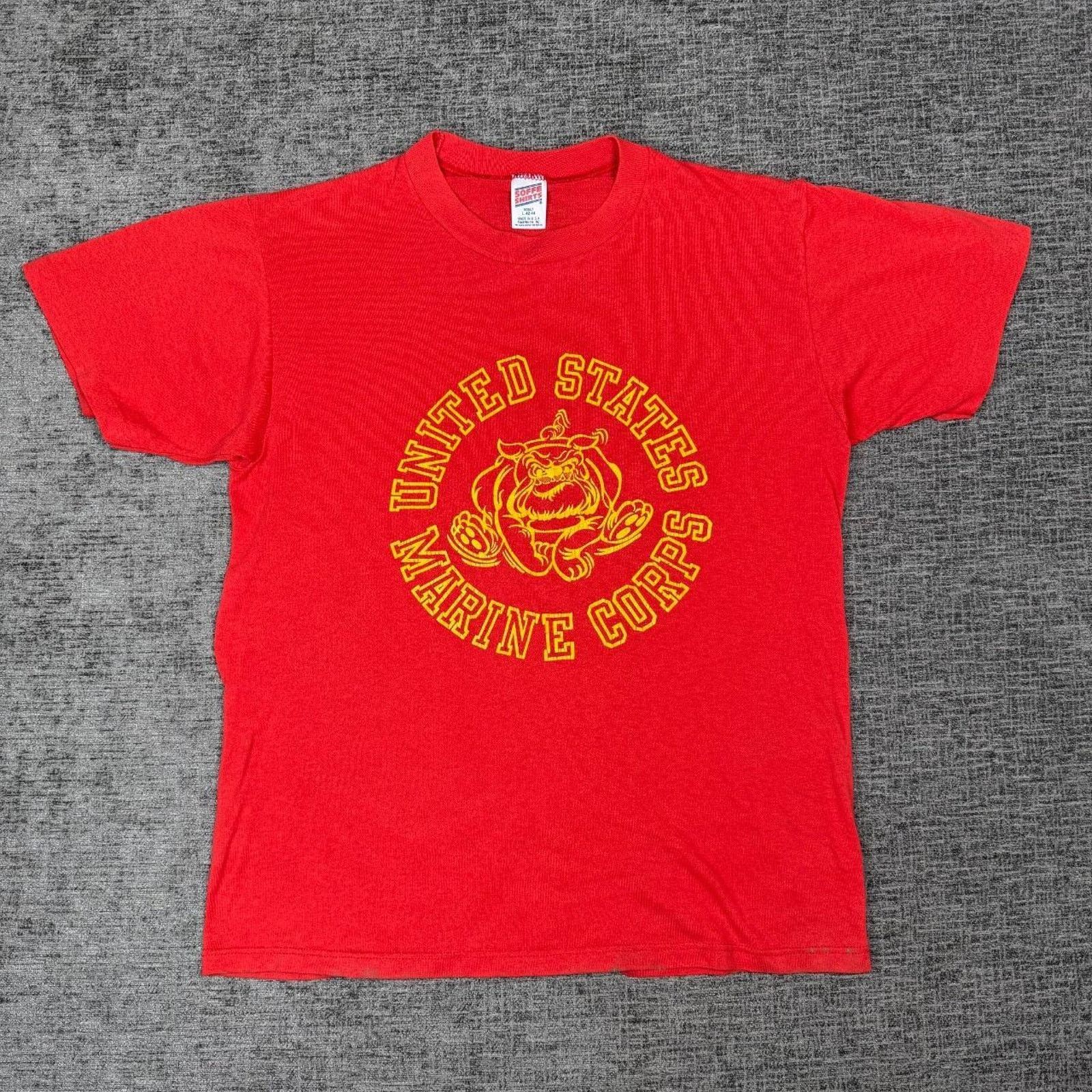 Other 1980’s United States Marine corps paper thin vintage tee Size US L / EU 52-54 / 3 - 1 Thumbnail