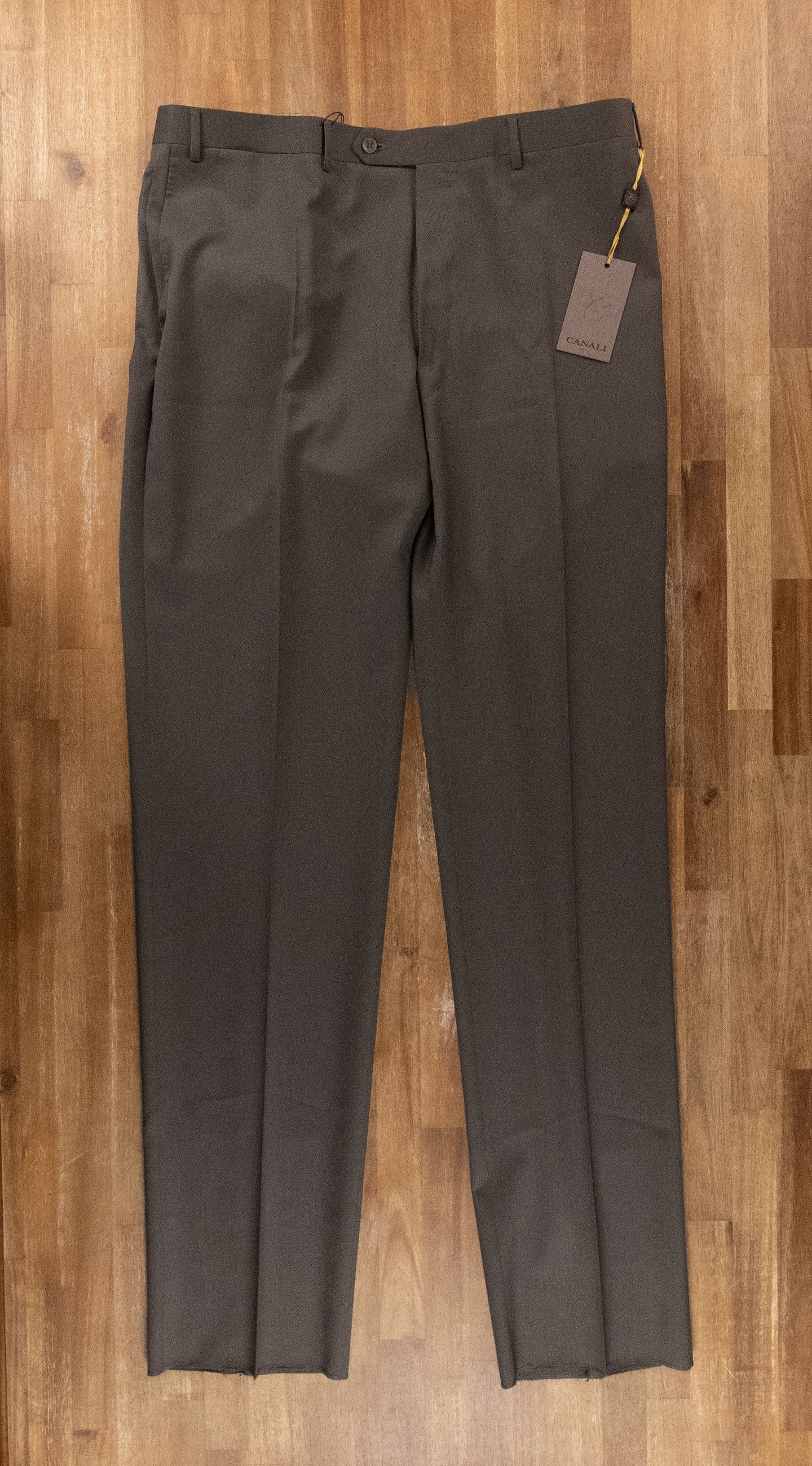 Canali CANALI green wool formal dress trousers pants 40 US / 56 IT Size US 40 / EU 56 - 1 Thumbnail