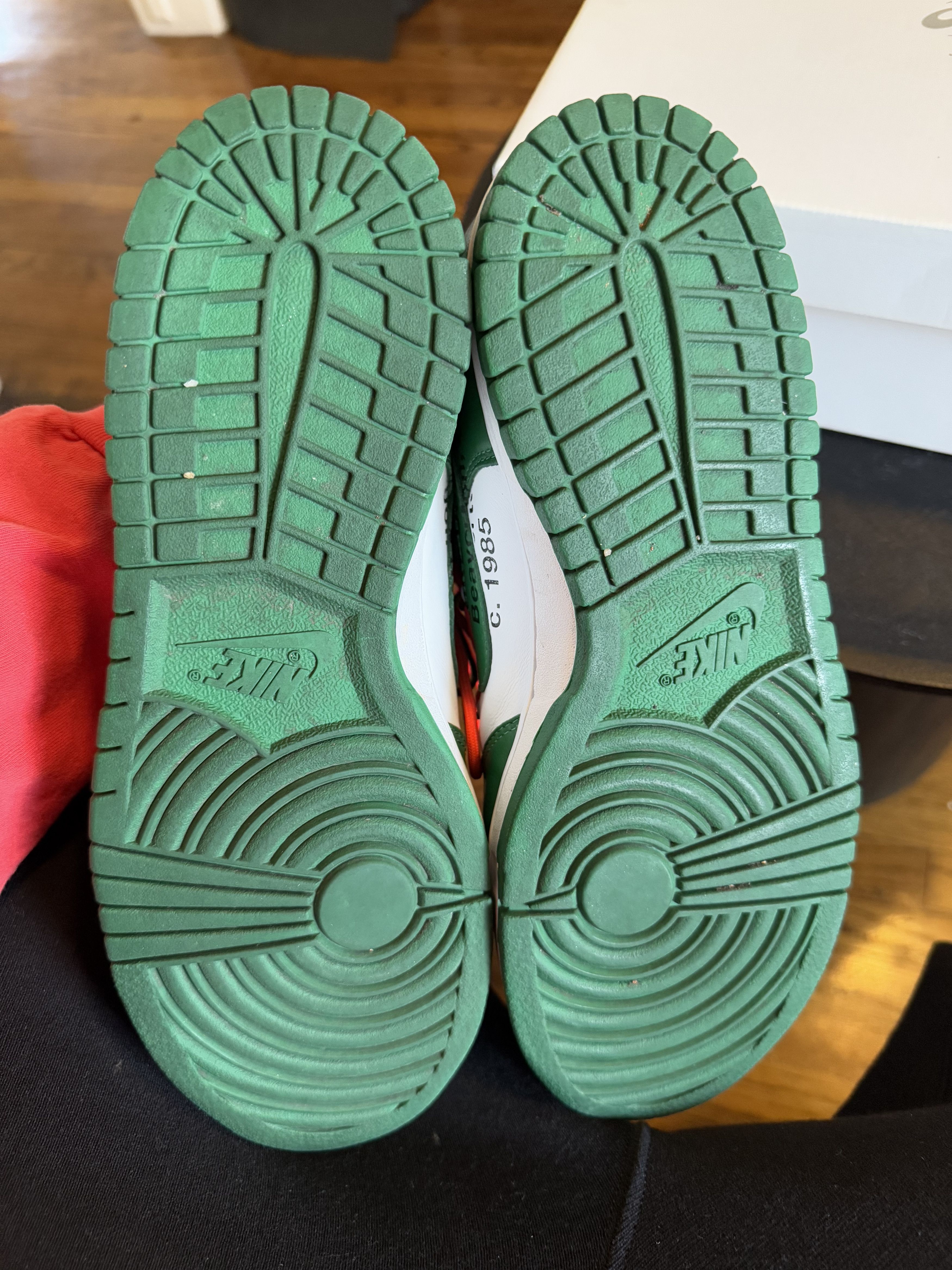 Nike × Off-White Nike x Off White Dunk Green Size US 9.5 / EU 42-43 - 7 Thumbnail