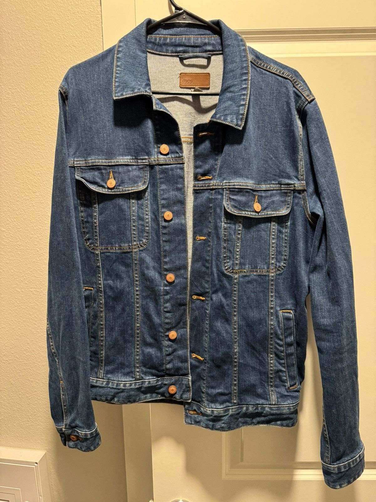 Asos Navy slim Jean jacket ASOS Size US L / EU 52-54 / 3 - 1 Thumbnail
