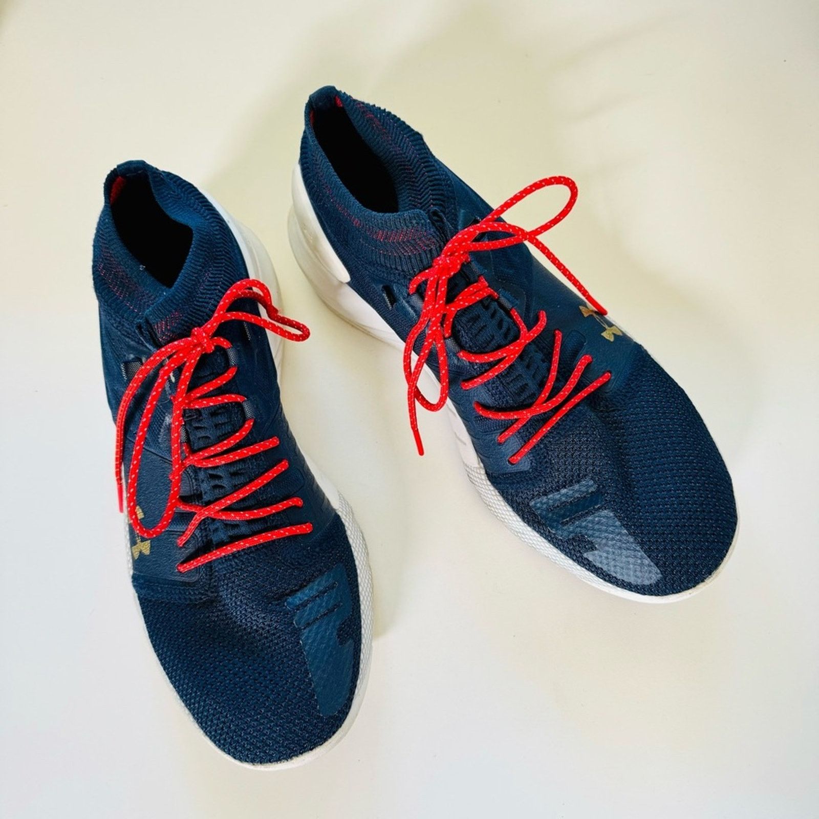 Under Armour UNDER ARMOUR Navy Blue Red White Collab Sneakers Shoes Size US 7.5 / EU 40-41 - 7 Thumbnail