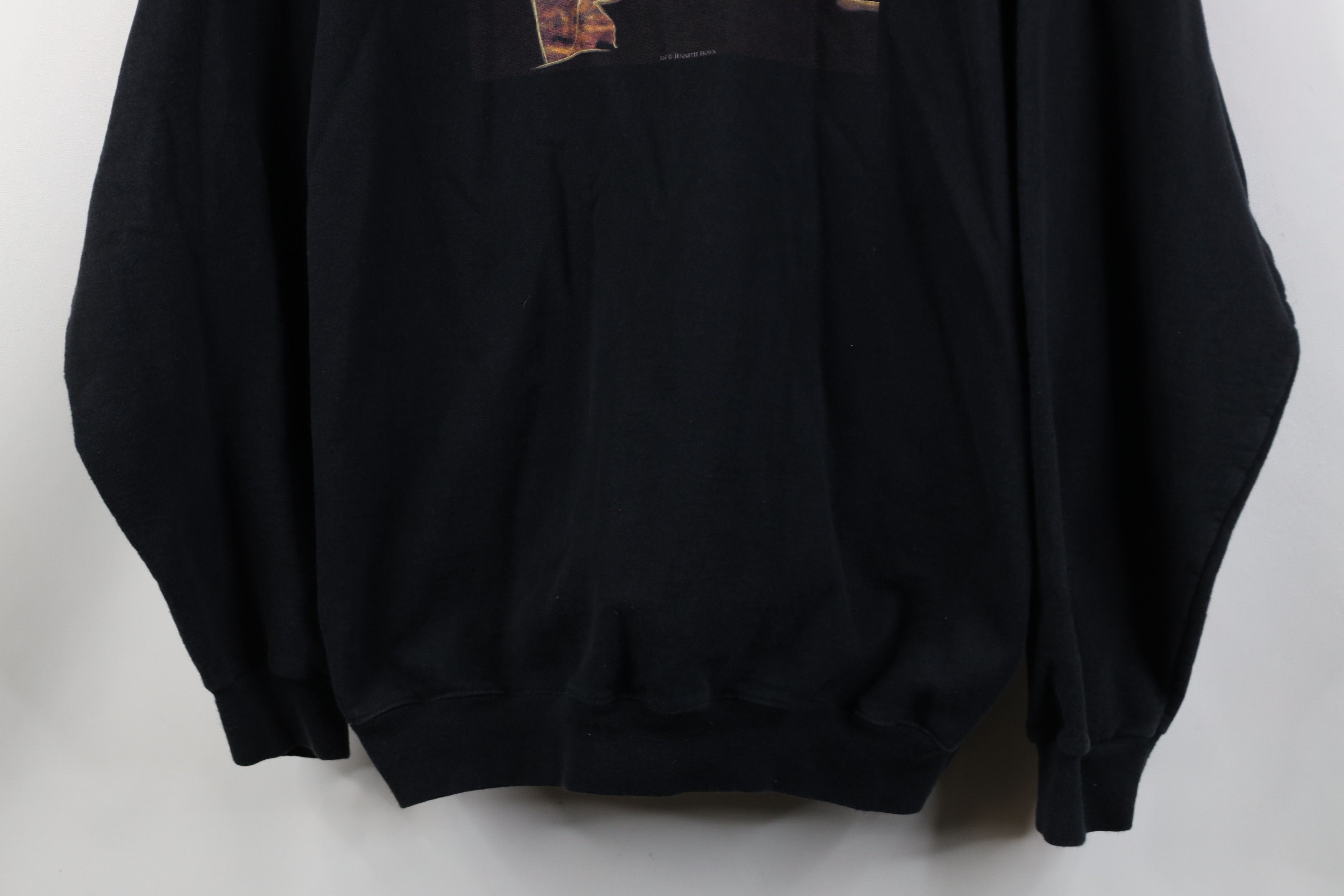 Vintage Vintage 90s Streetwear Fantasy Fox Fairy Crewneck Sweatshirt Size XXL / US 16-18 / IT 52-54 - 3 Thumbnail