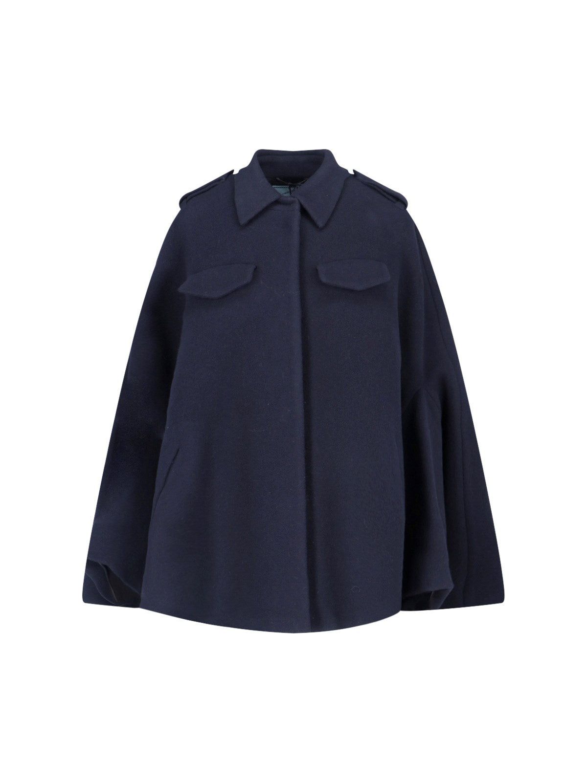 image of Prada Caban Jacket Size 42 in Blue, Women's