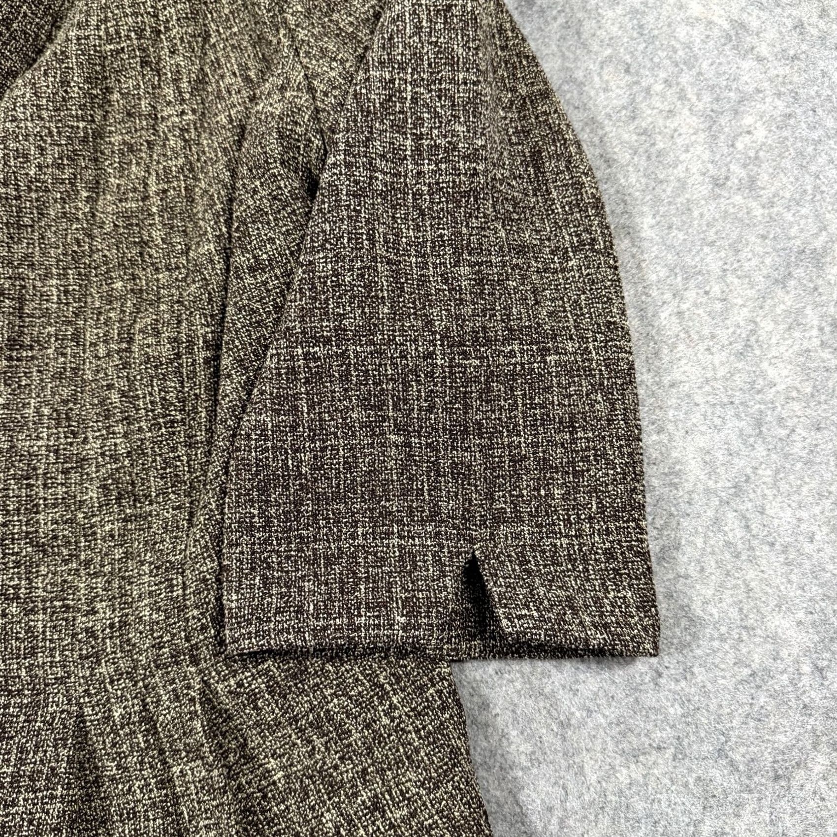 Vintage Danny & Nicole Tweed Blazer Jacket Women's Size 18 Brown Lined Career Fit Pleats Size XXL / US 16-18 / IT 52-54 - 3 Thumbnail