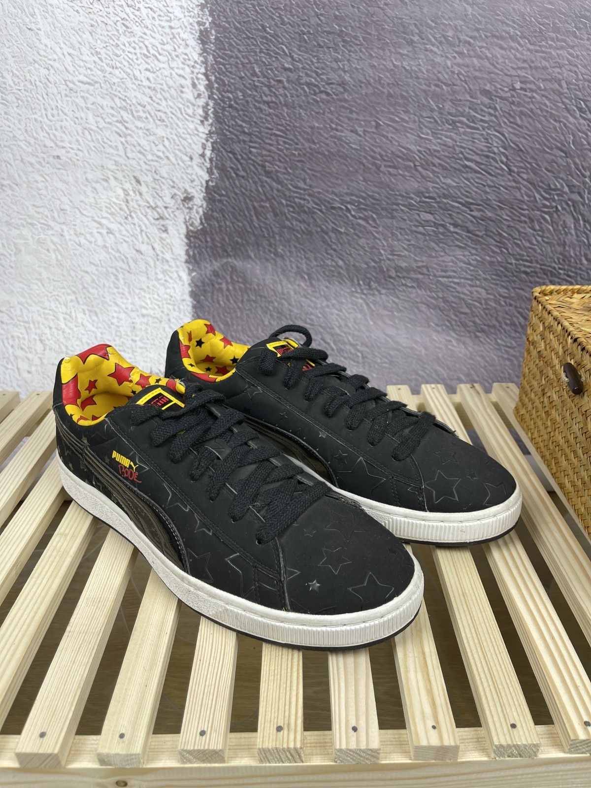 Bode Puma Basket II x Bode 2008 vintage Black/White sneakers Size US 12 / EU 45 - 5 Thumbnail