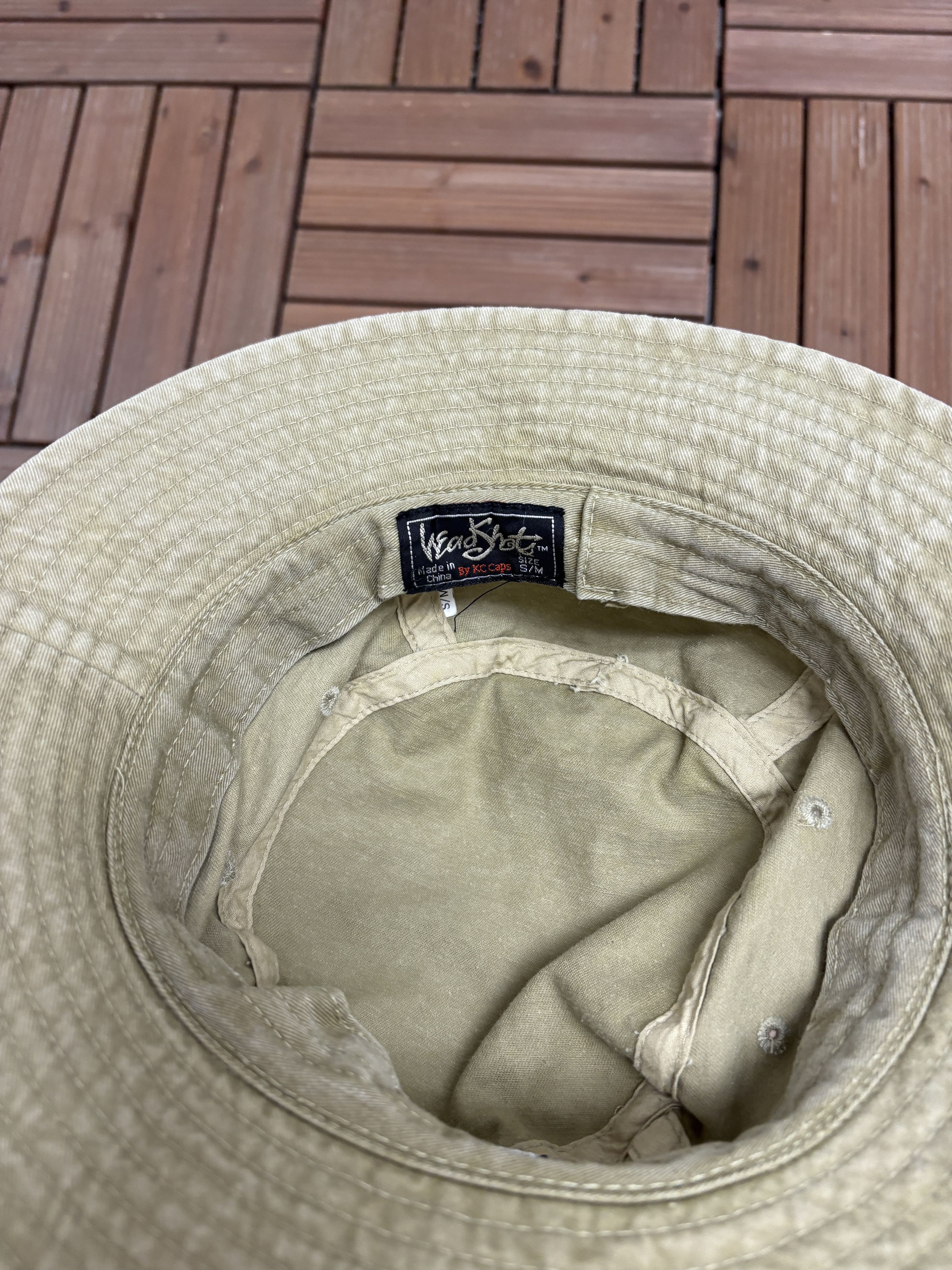 Vintage USA Tennis Embroidered Vintage Beige Bucket Hat Size ONE SIZE - 6 Thumbnail